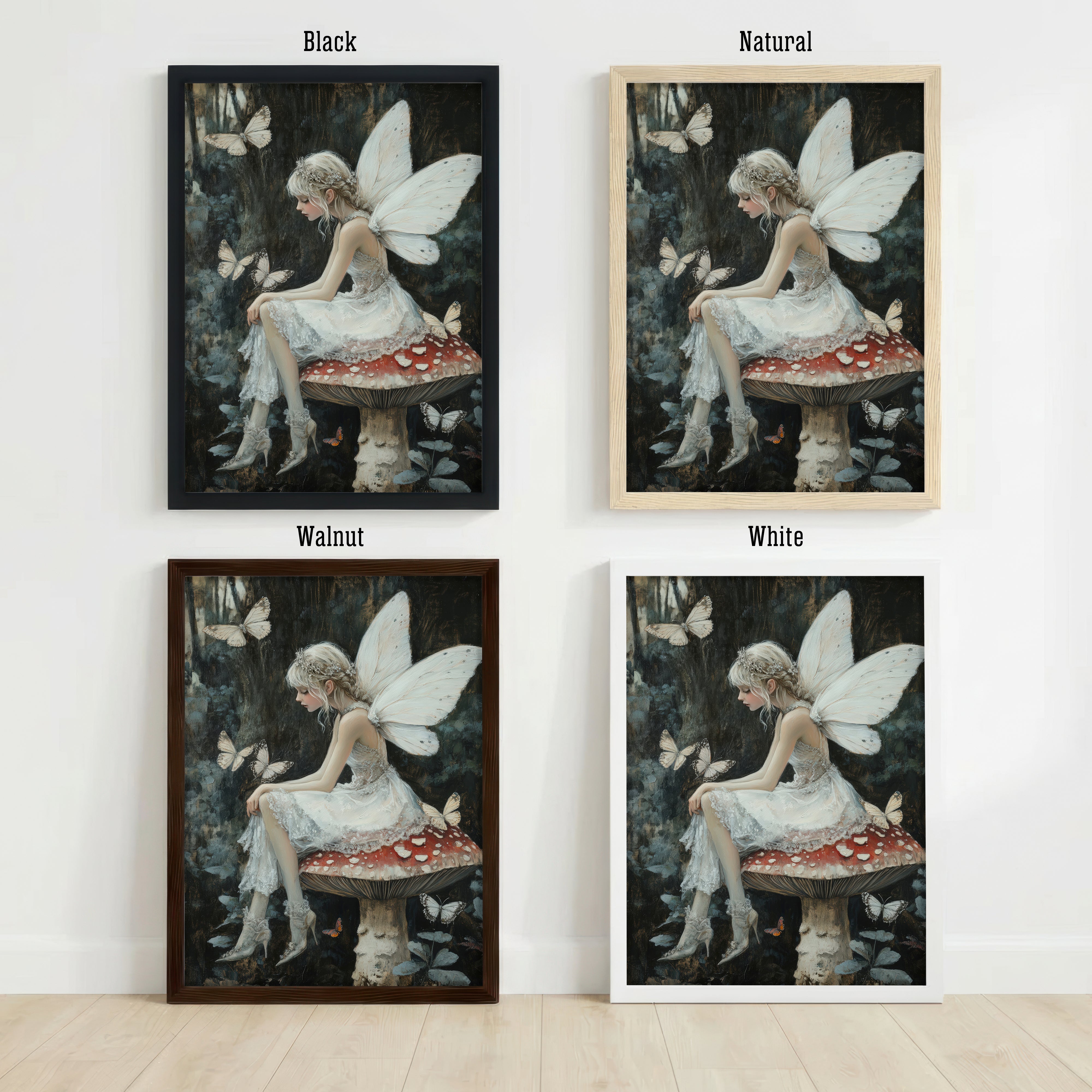 Fairy Girl Mushroom Art Print