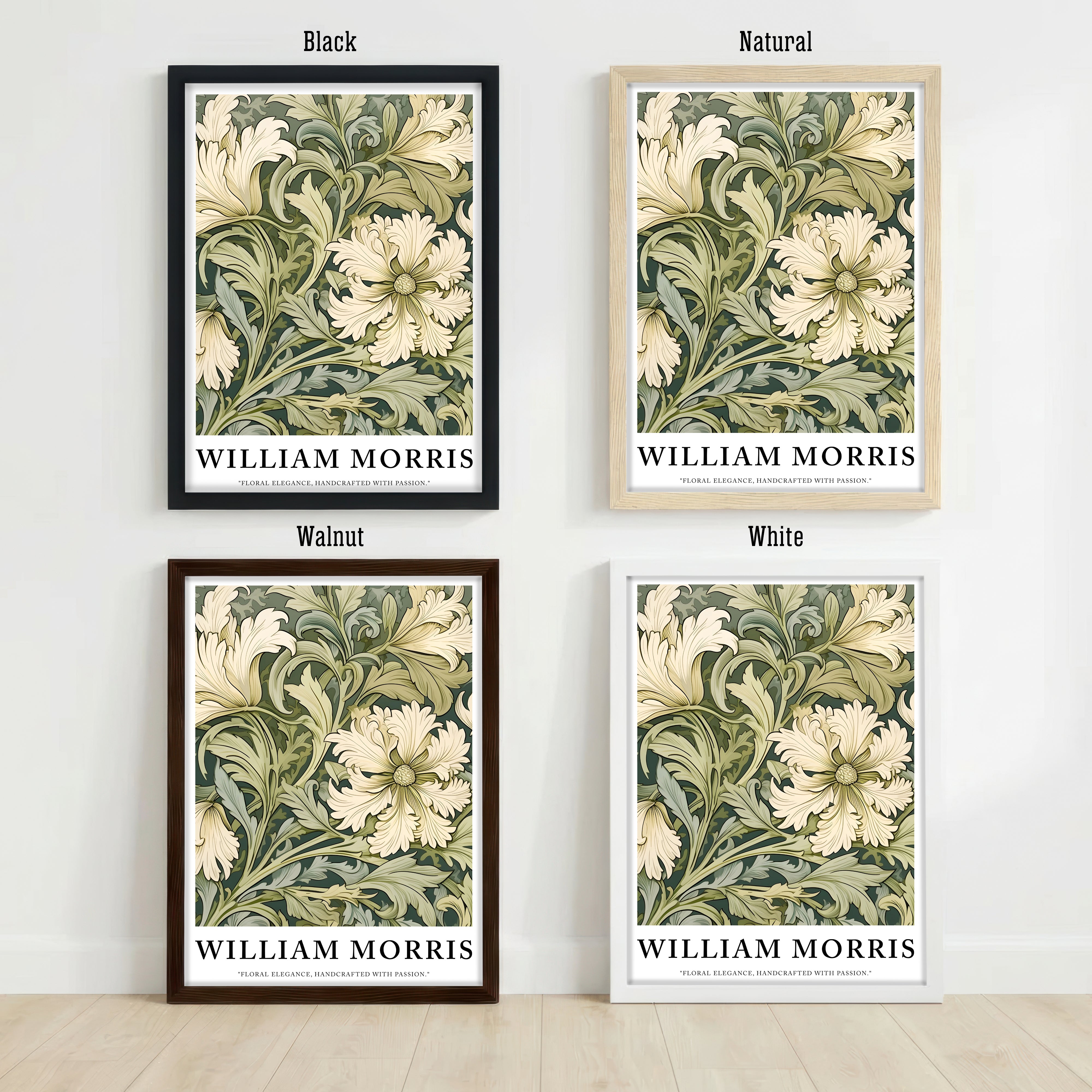 William Morris Inspired Floral Art Print