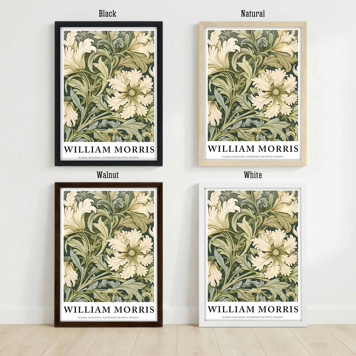 William Morris Inspired Floral Art Print