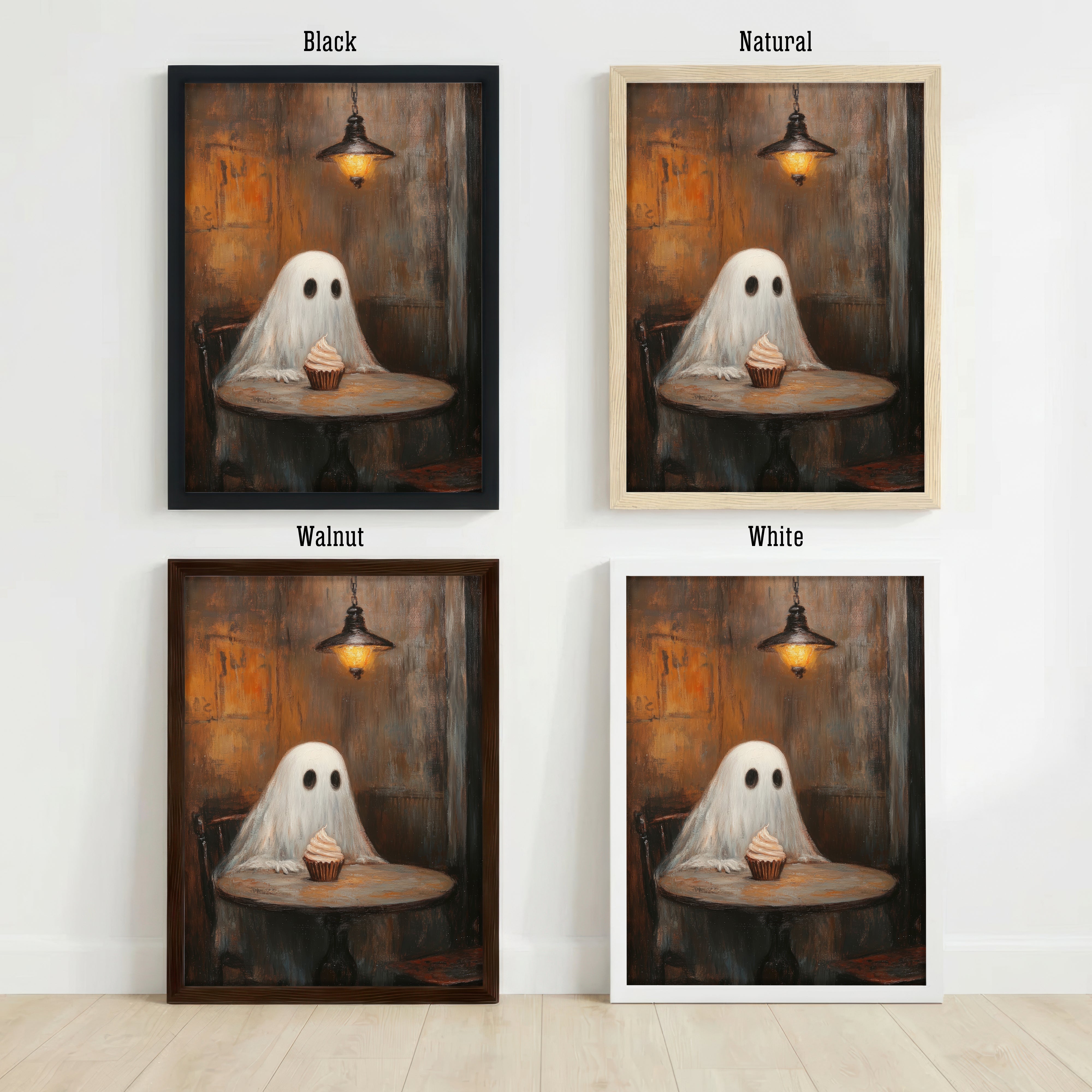 Ghost with Cupcake Art Print