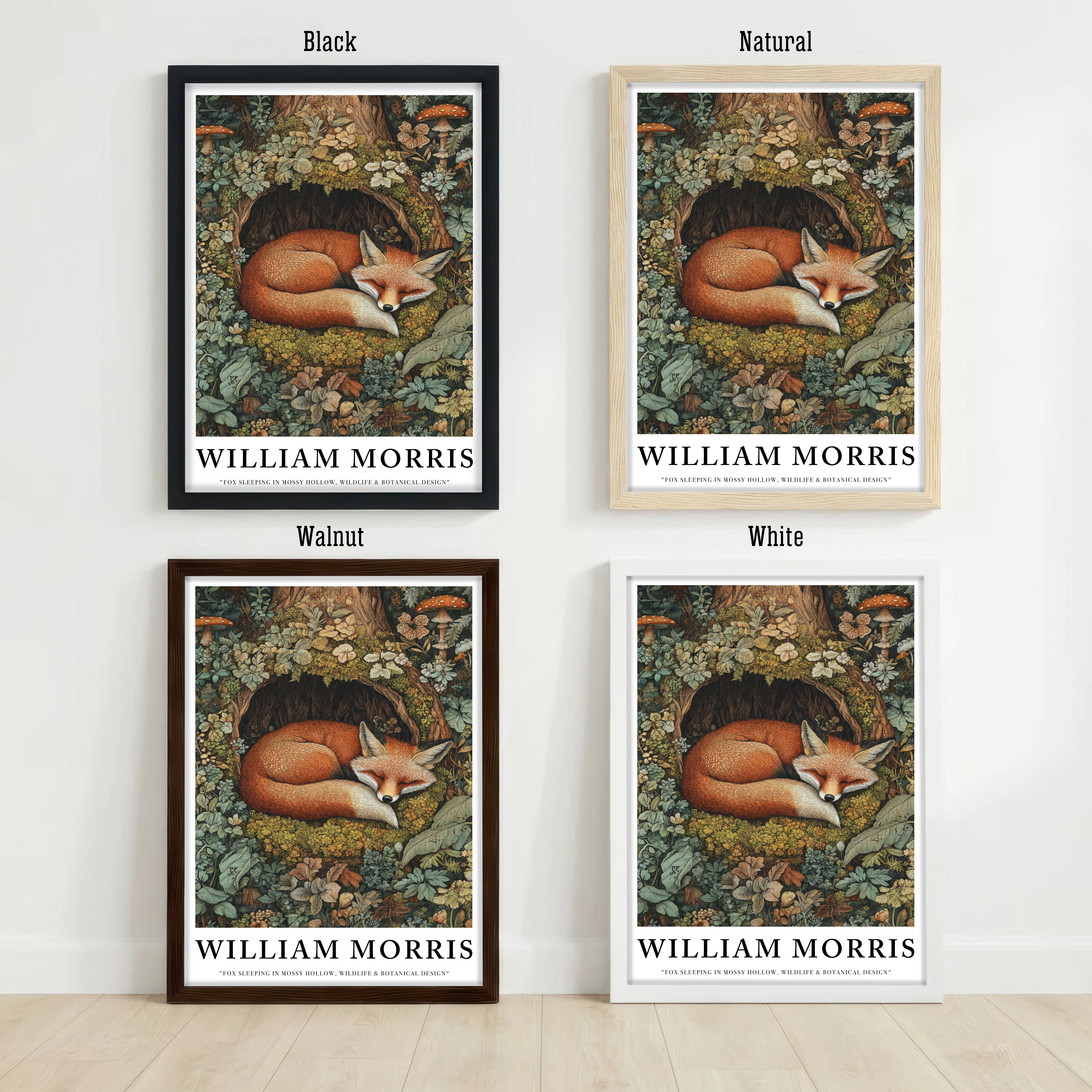 William Morris Inspired Fox Art Print