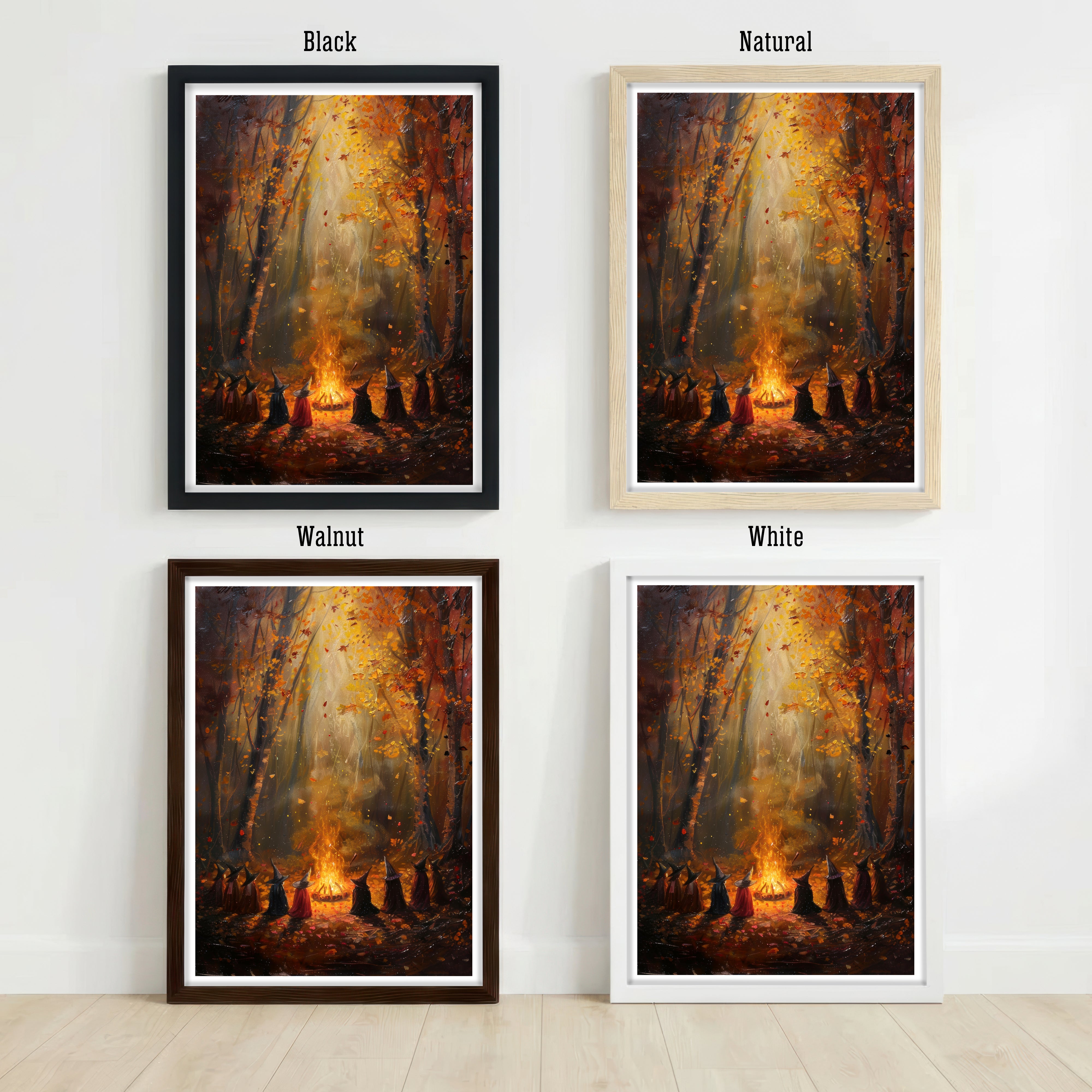 Witches Forest Bonfire Art Print