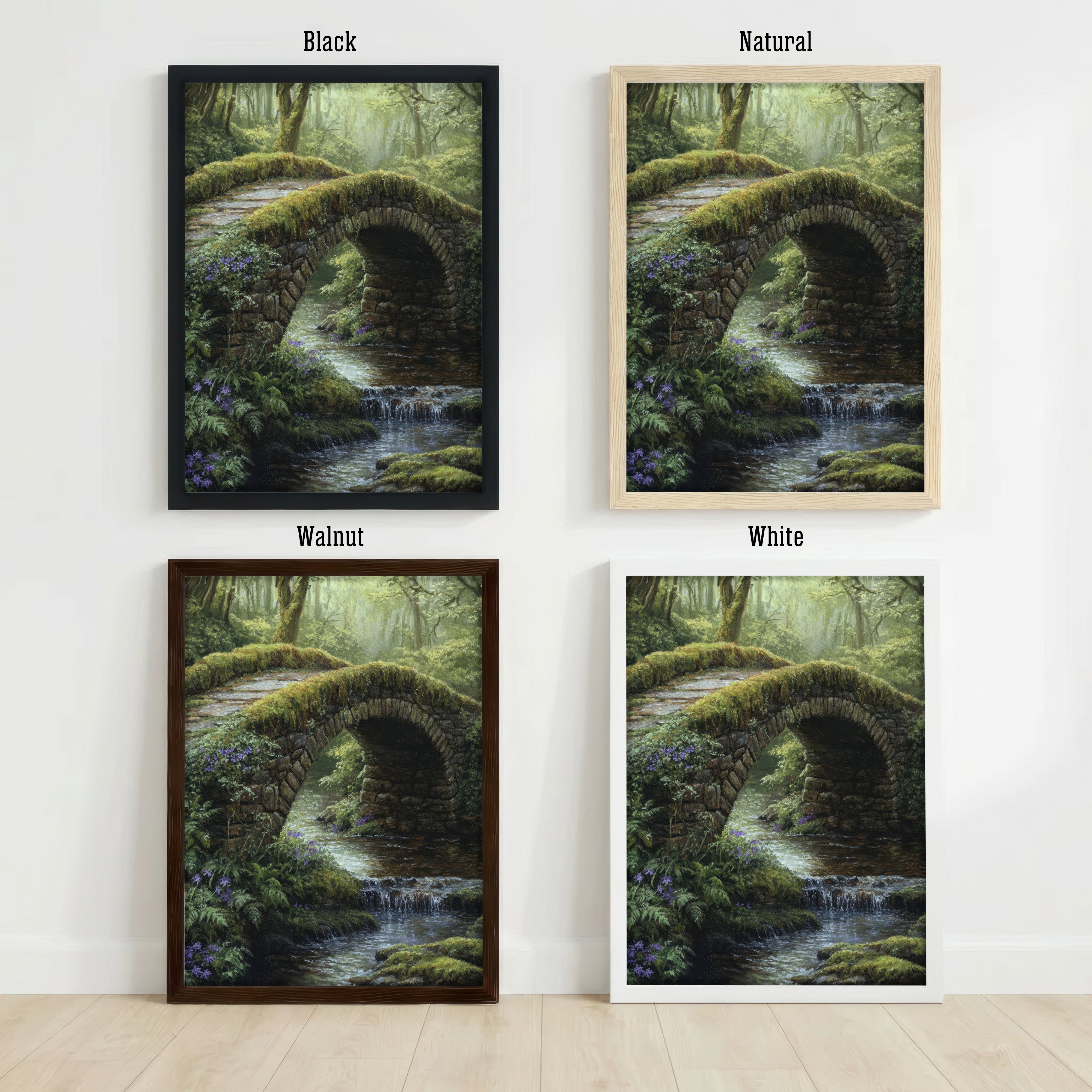 Mossy Woodland Stream Art Print