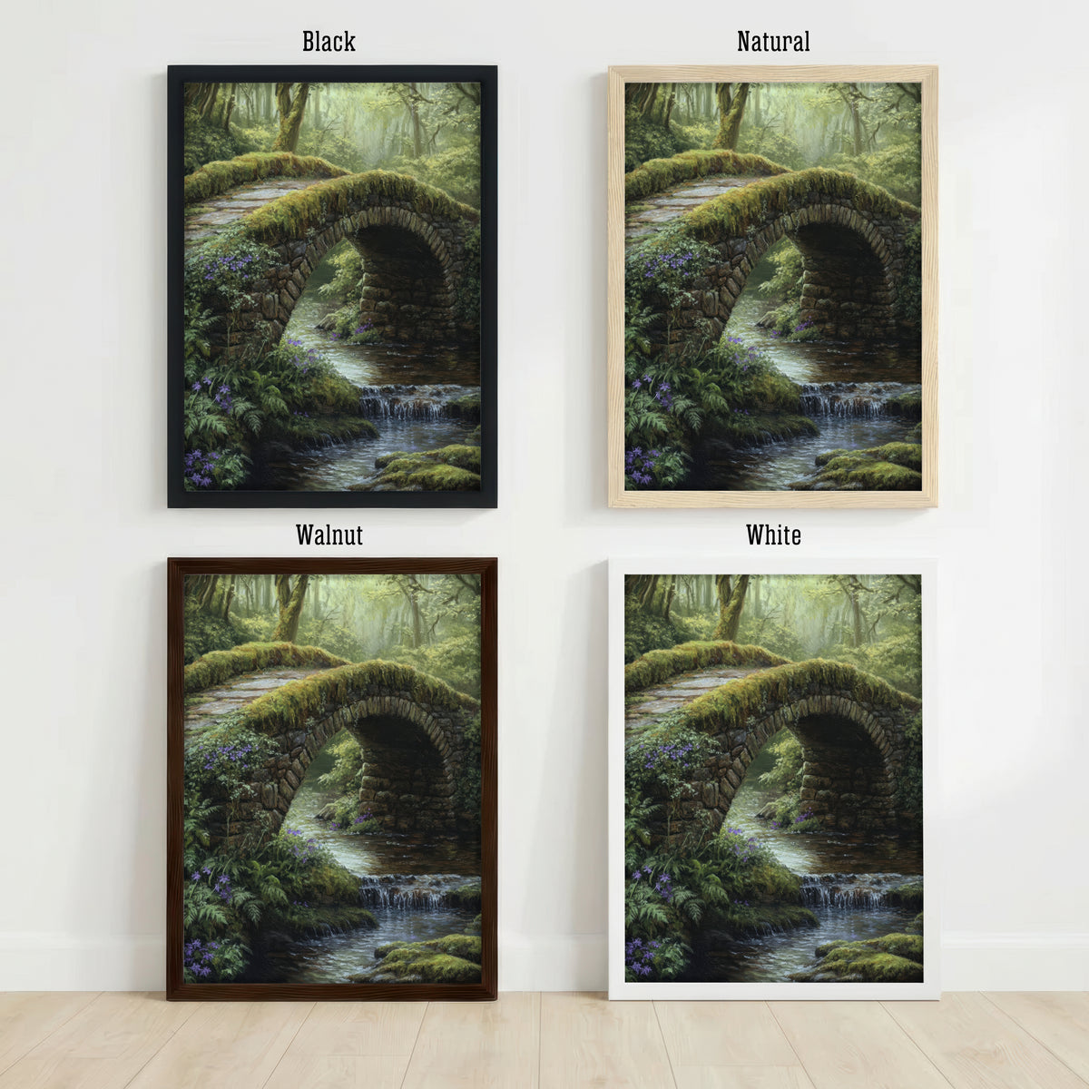 Mossy Woodland Stream Art Print