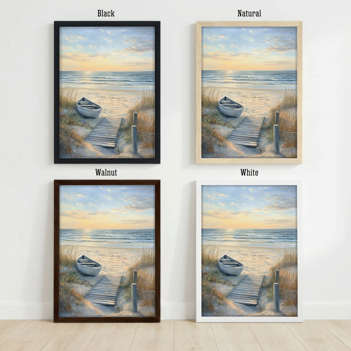 Beach Rowboat Seascape Art Print