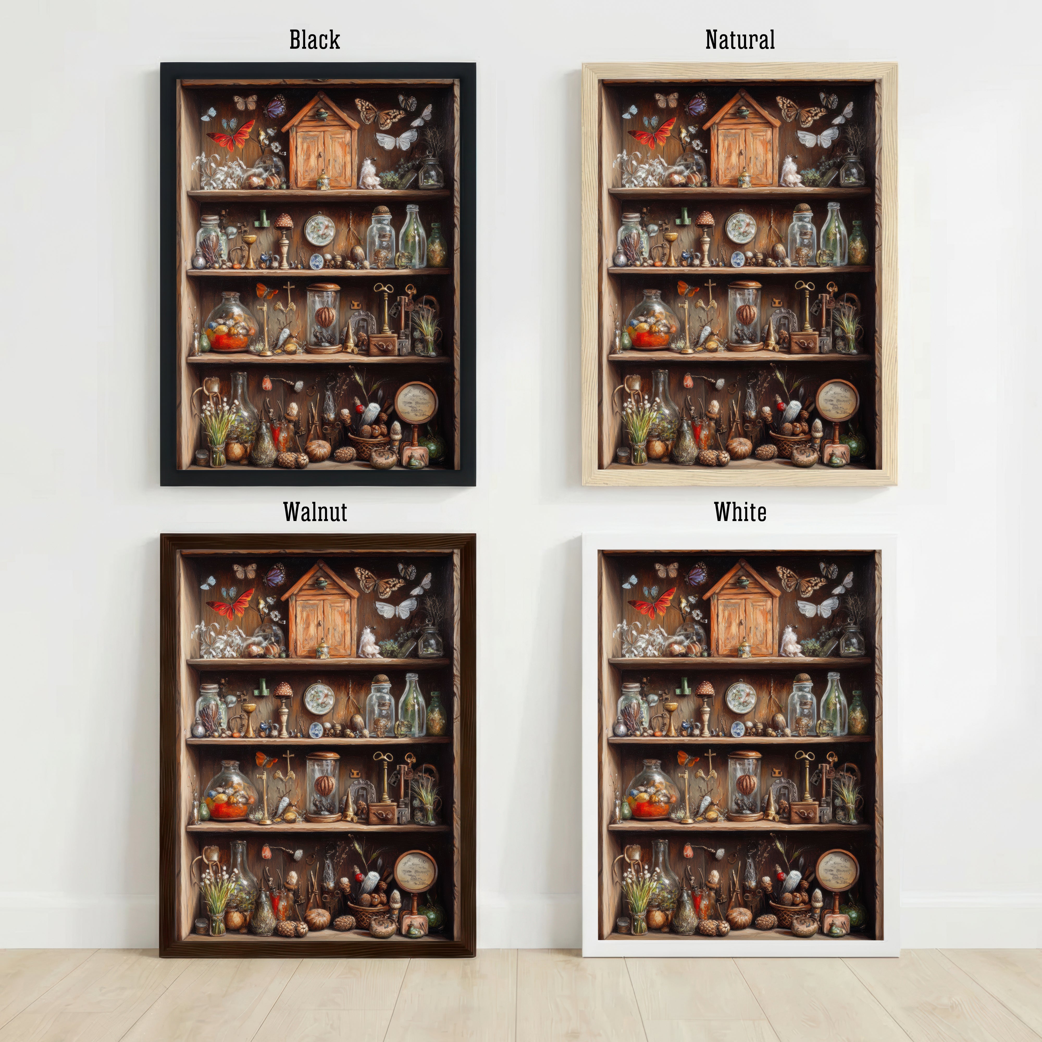 Dark Academia Curiosity Cabinet Art Print