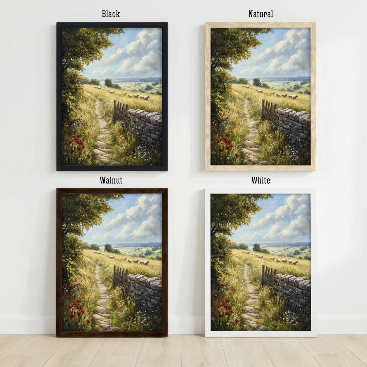 Pastoral Sheep Landscape Art Print