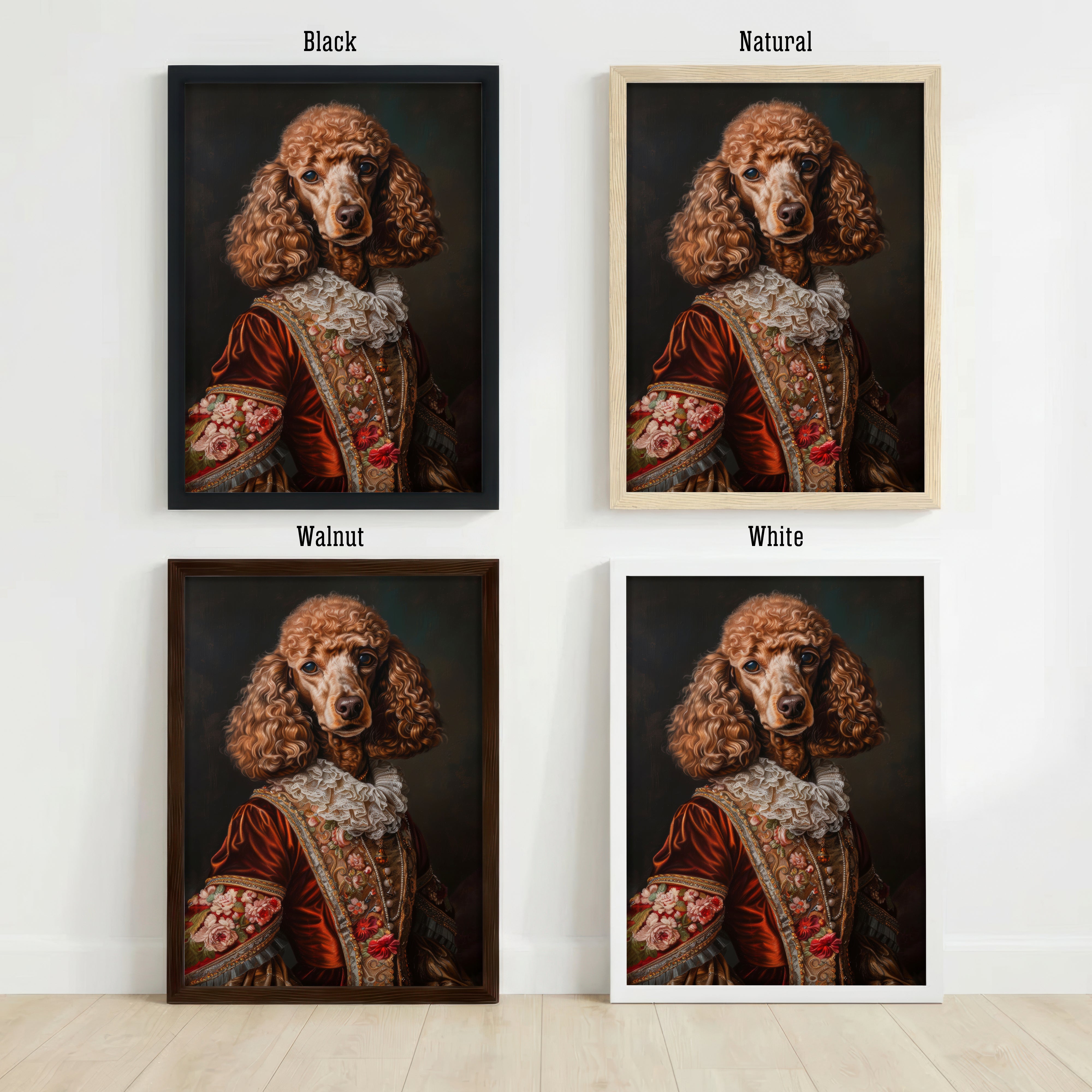Baroque Poodle Portrait Art Print