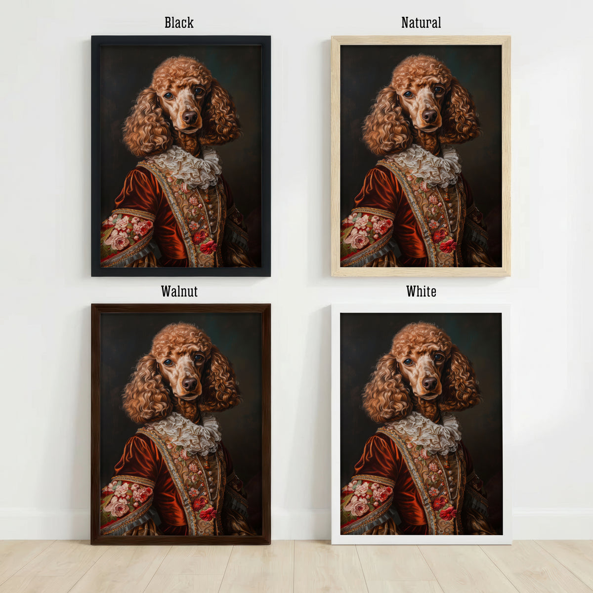 Baroque Poodle Portrait Art Print