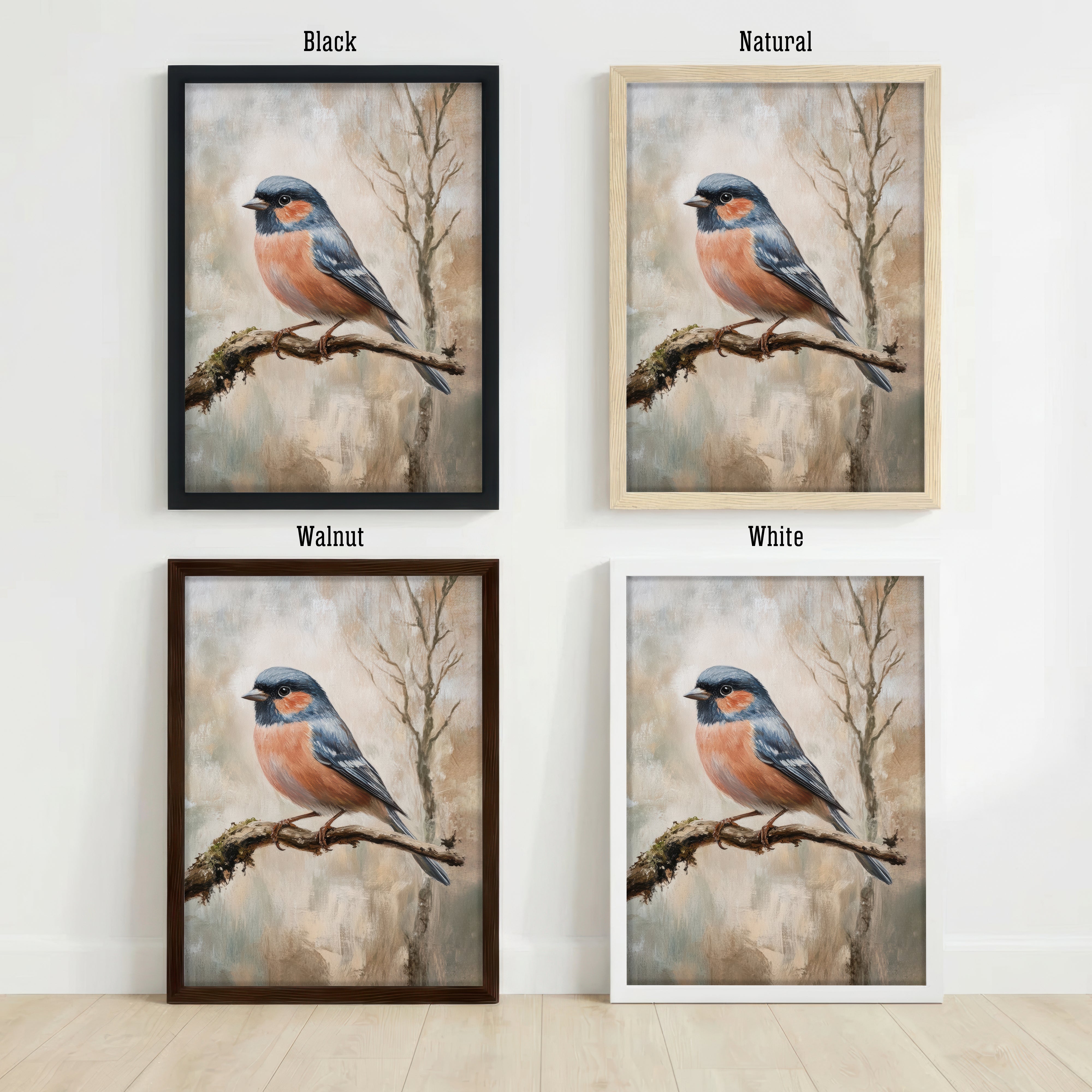 Painterly Chaffinch Bird Art Print