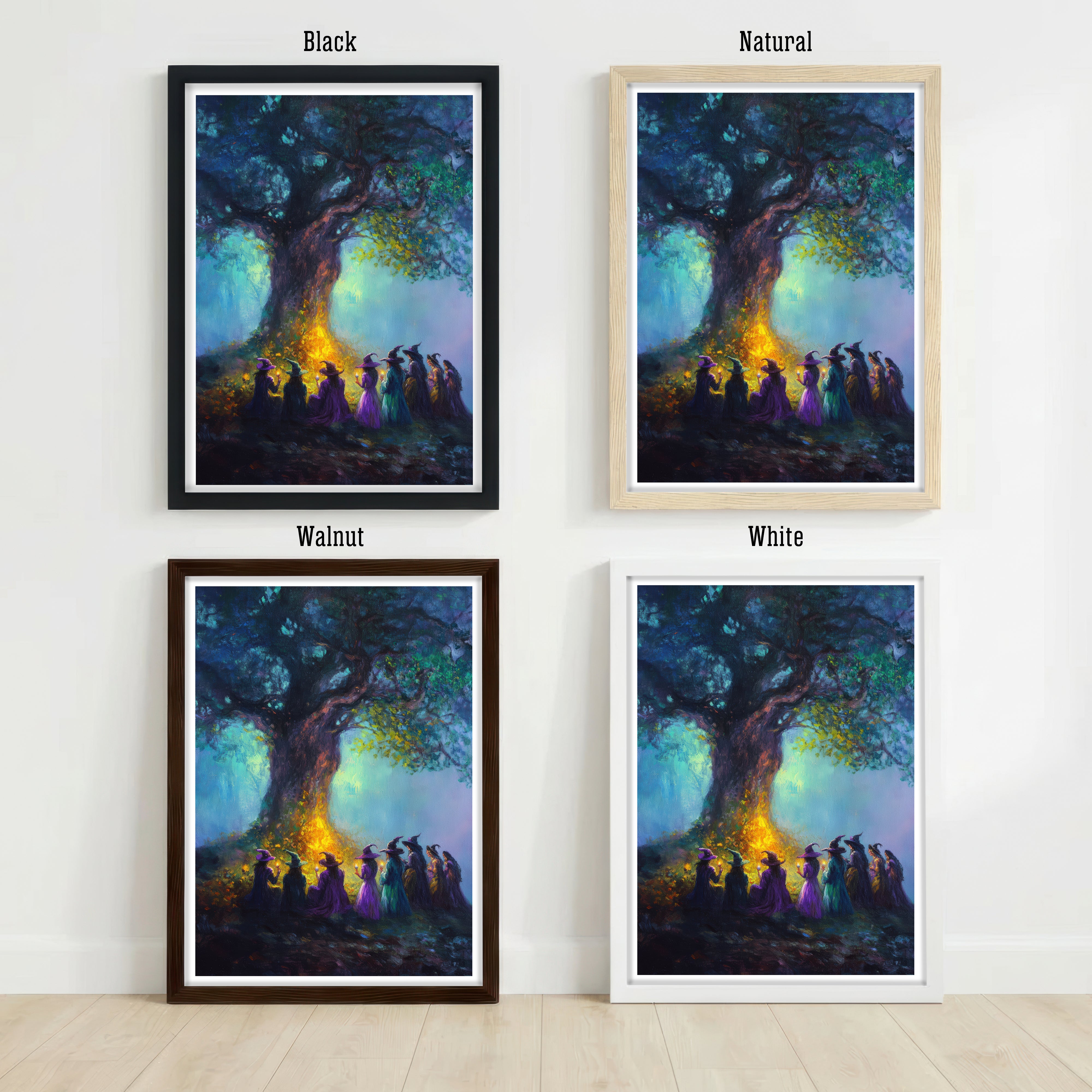 Witches Under the Ancient Tree Art Print