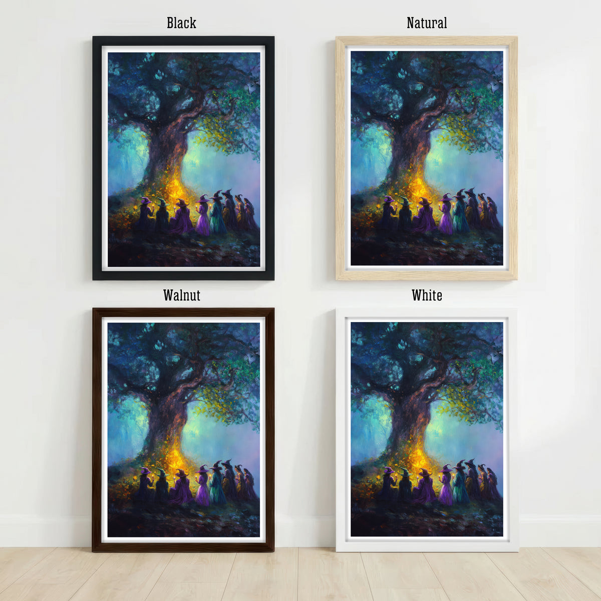 Witches Under the Ancient Tree Art Print