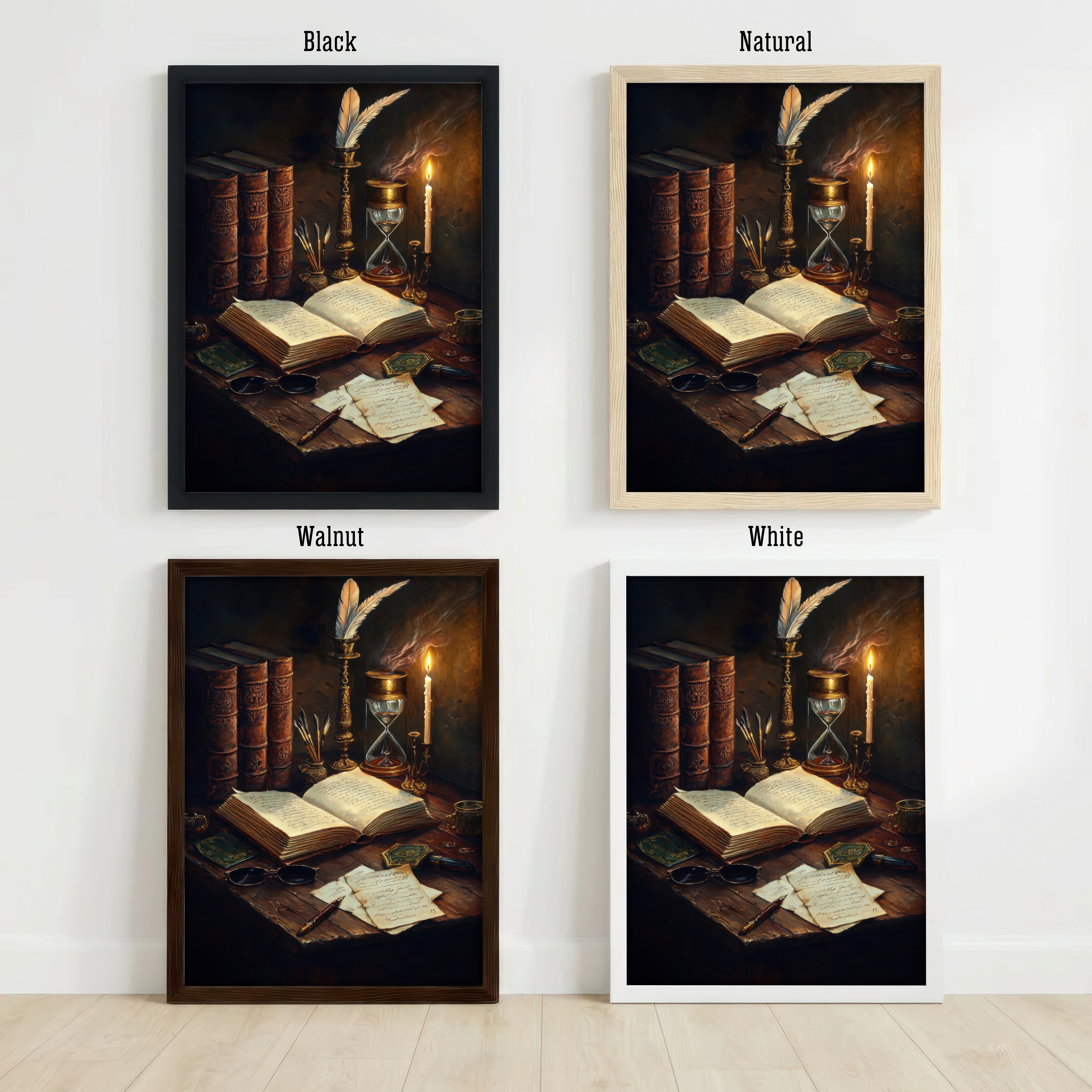 Dark Academia Writing Desk Art Print