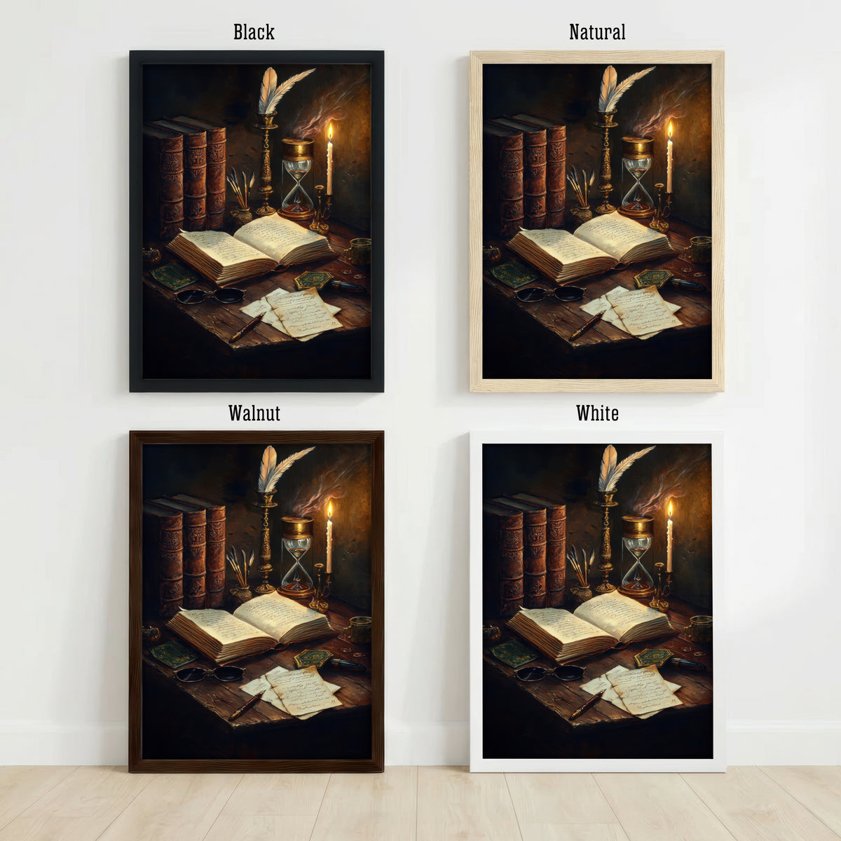 Dark Academia Writing Desk Art Print