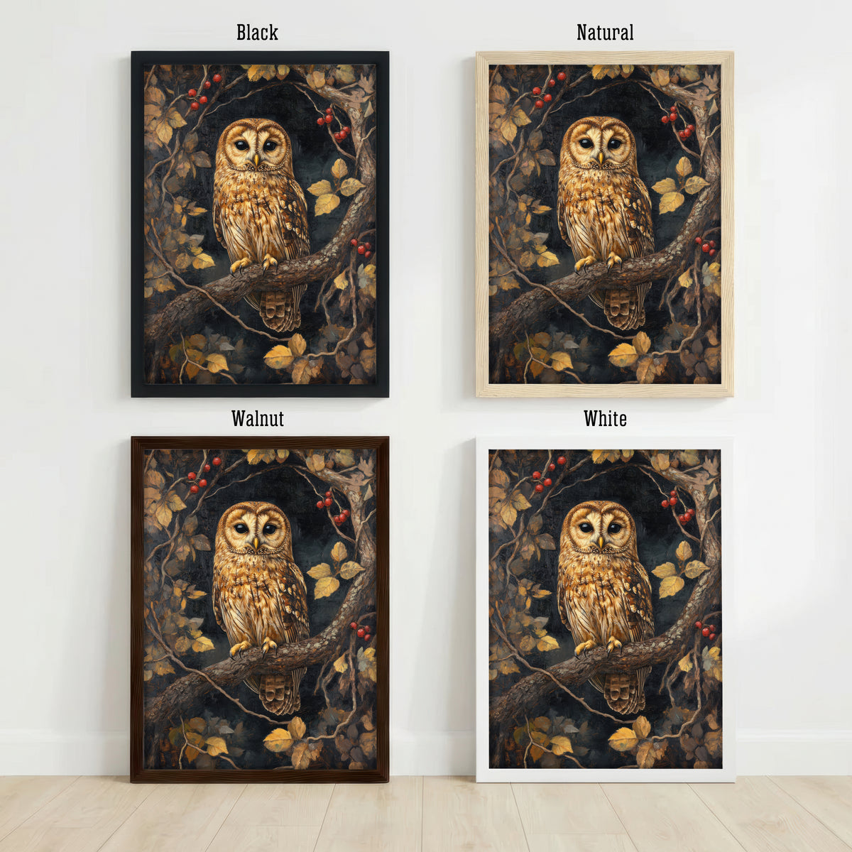 Woodland Owl Painterly Art Print