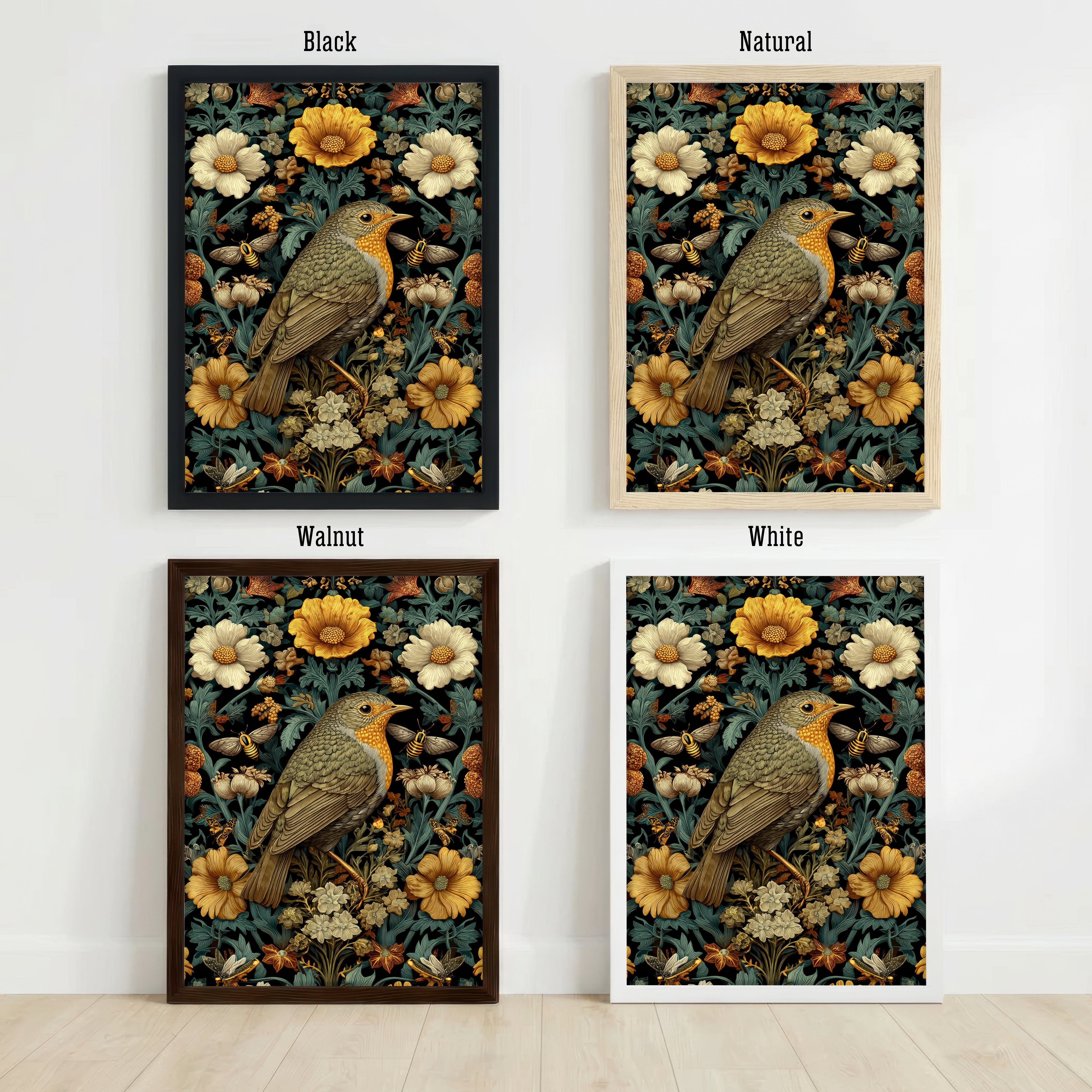 Songbird Floral Art Print
