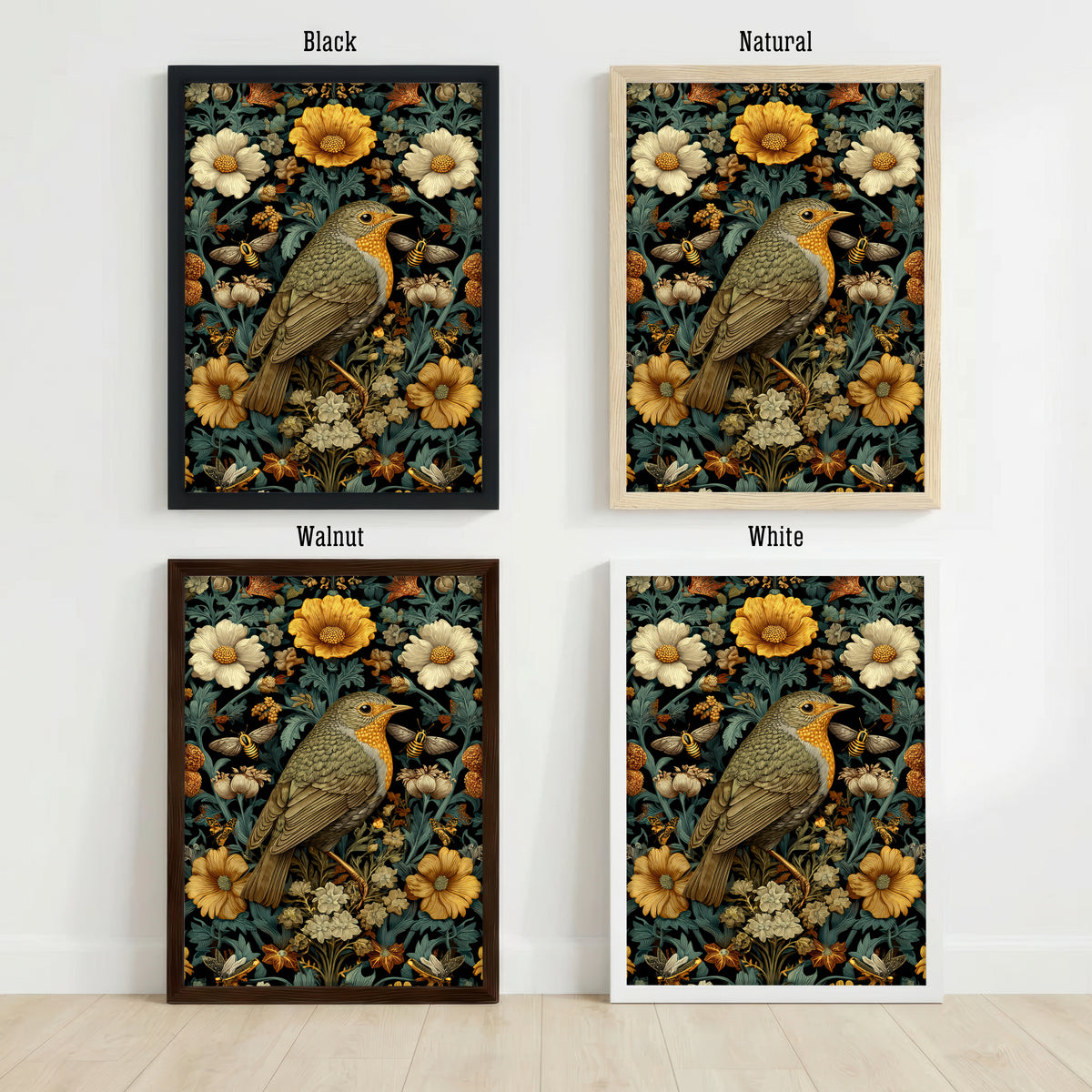 Songbird Floral Art Print