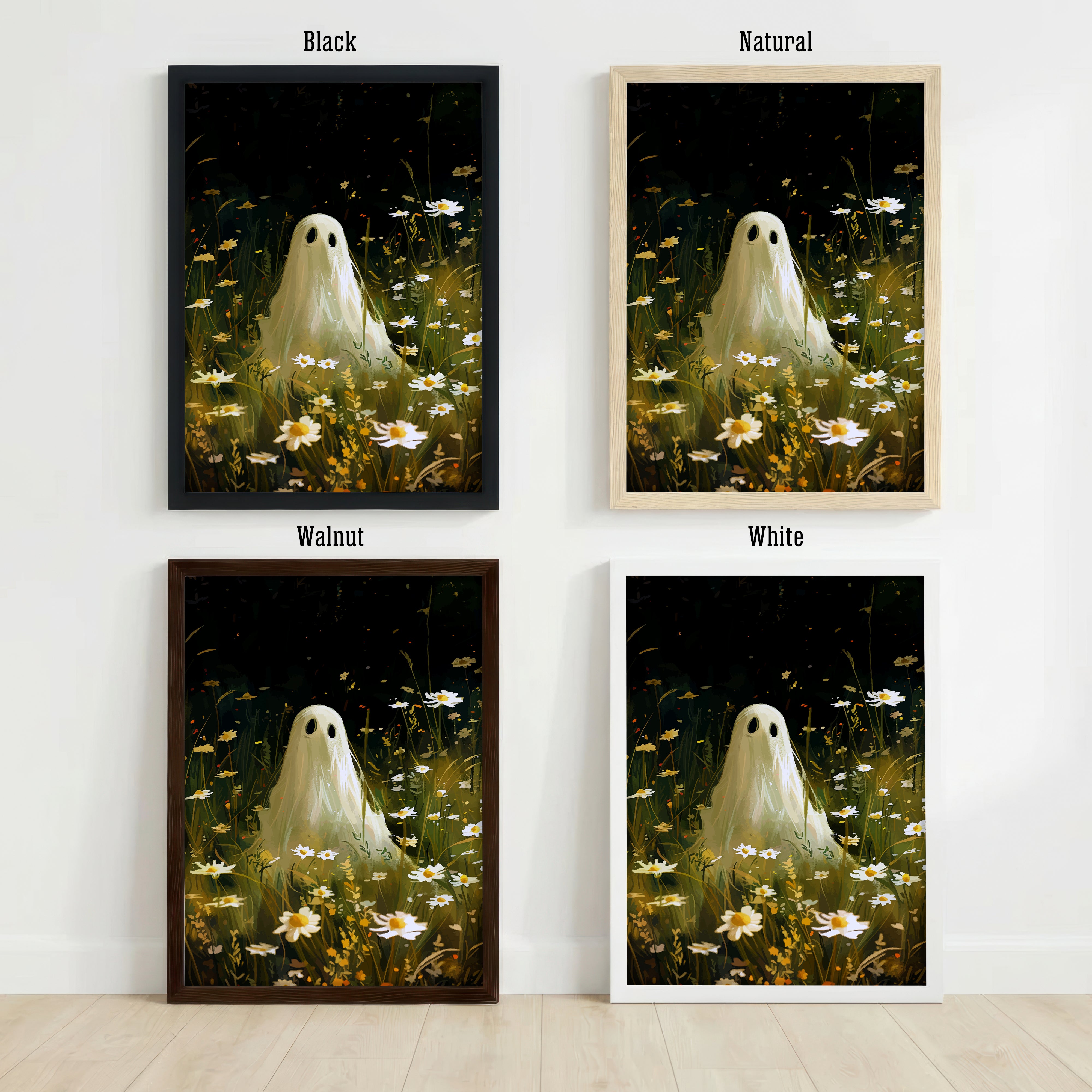 Ghost in a Daisy Meadow Art Print