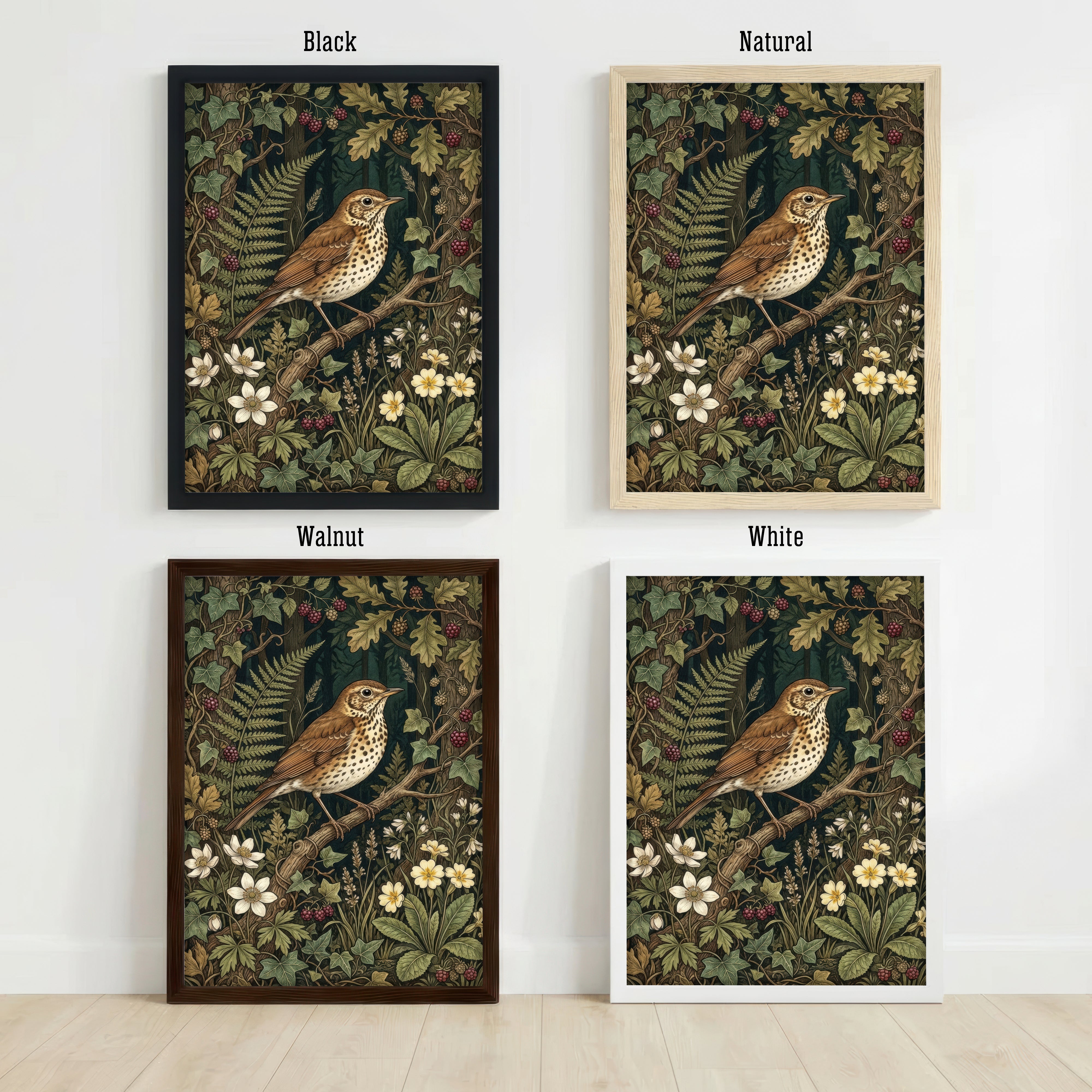 Woodland Thrush Art Print