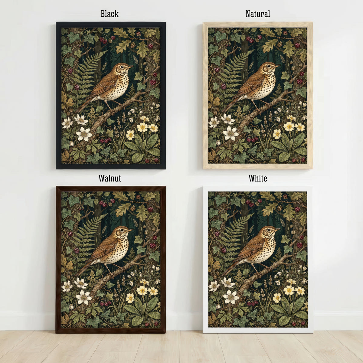Woodland Thrush Art Print