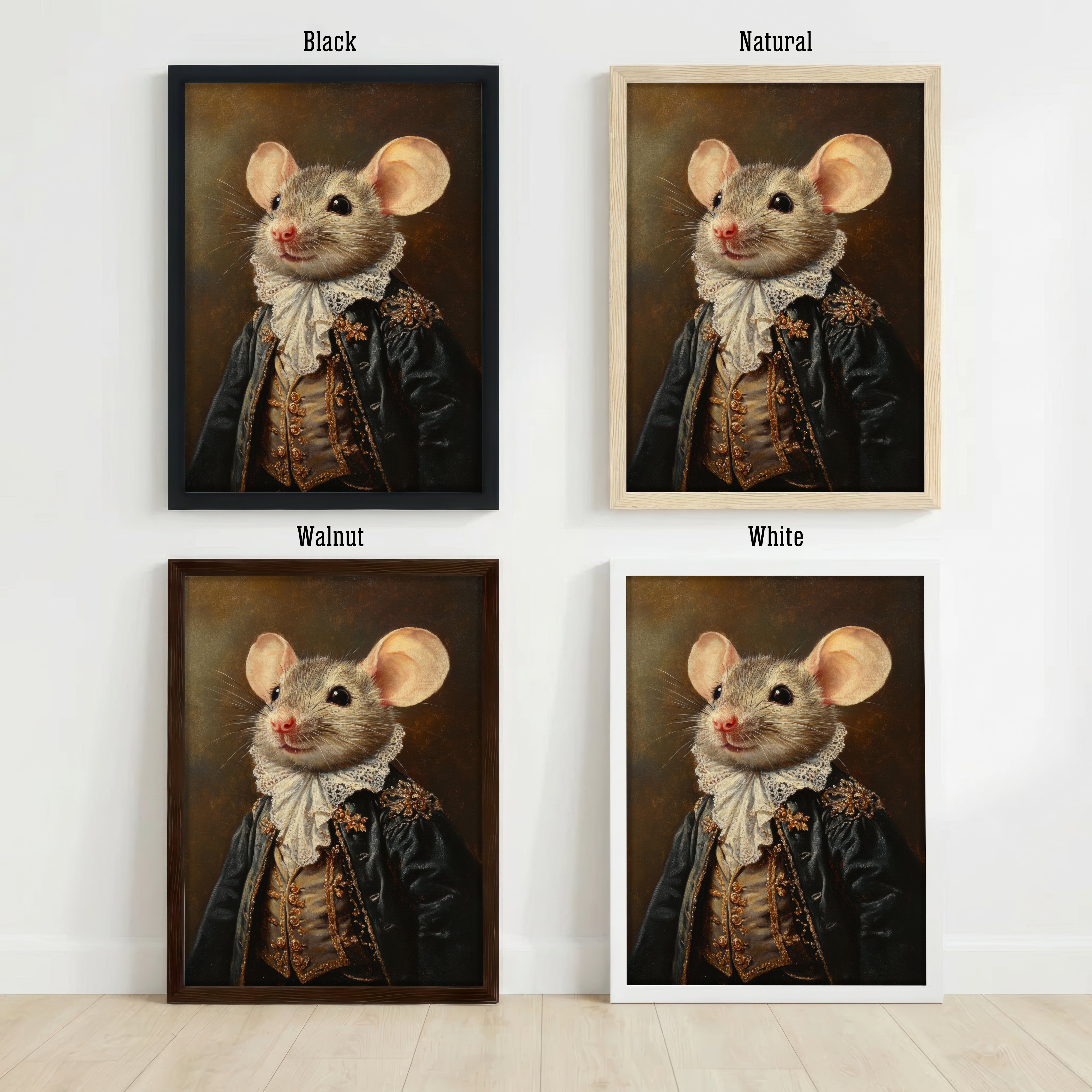 Dapper Mouse Dark Academia Art Print