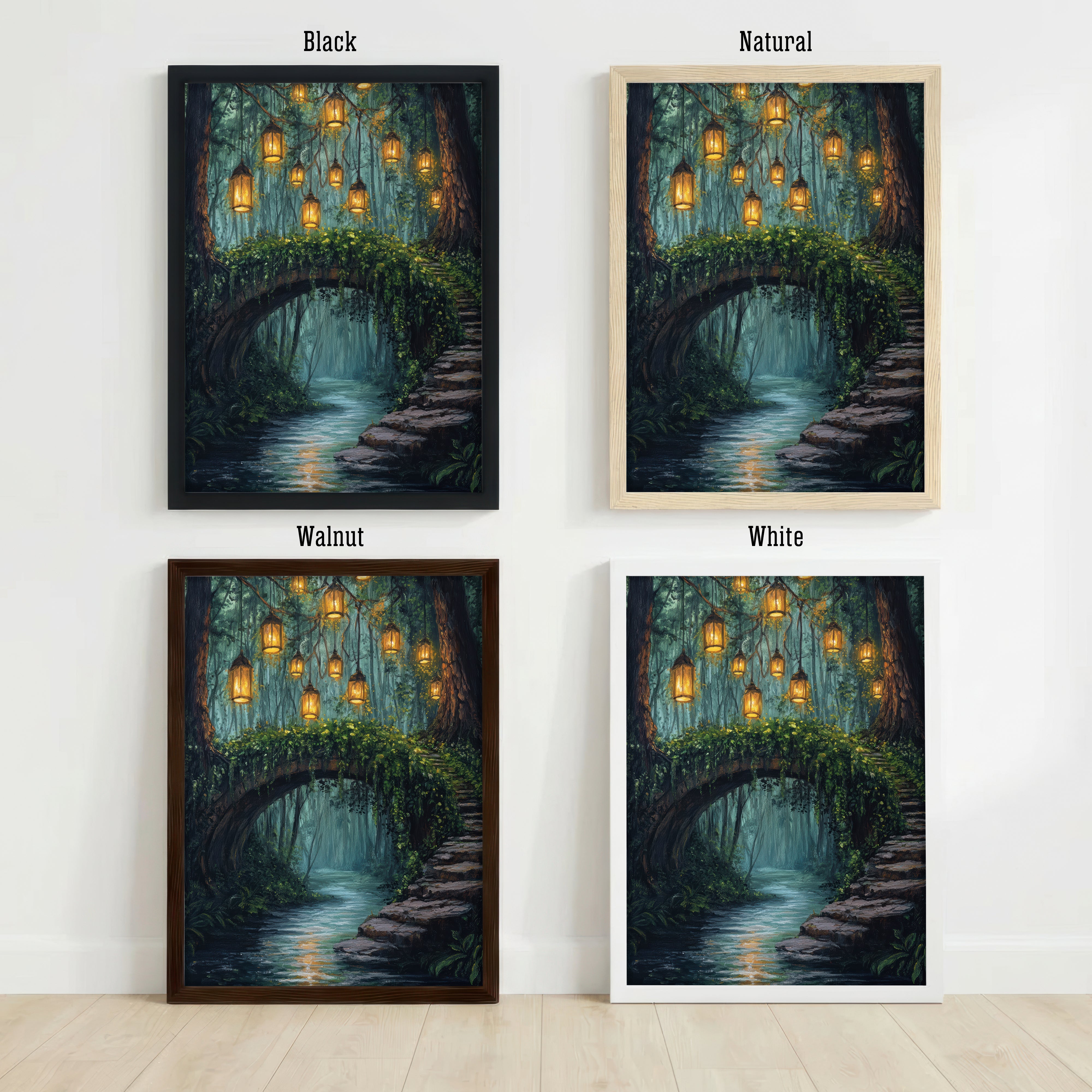 Enchanted Forest Lantern Art Print