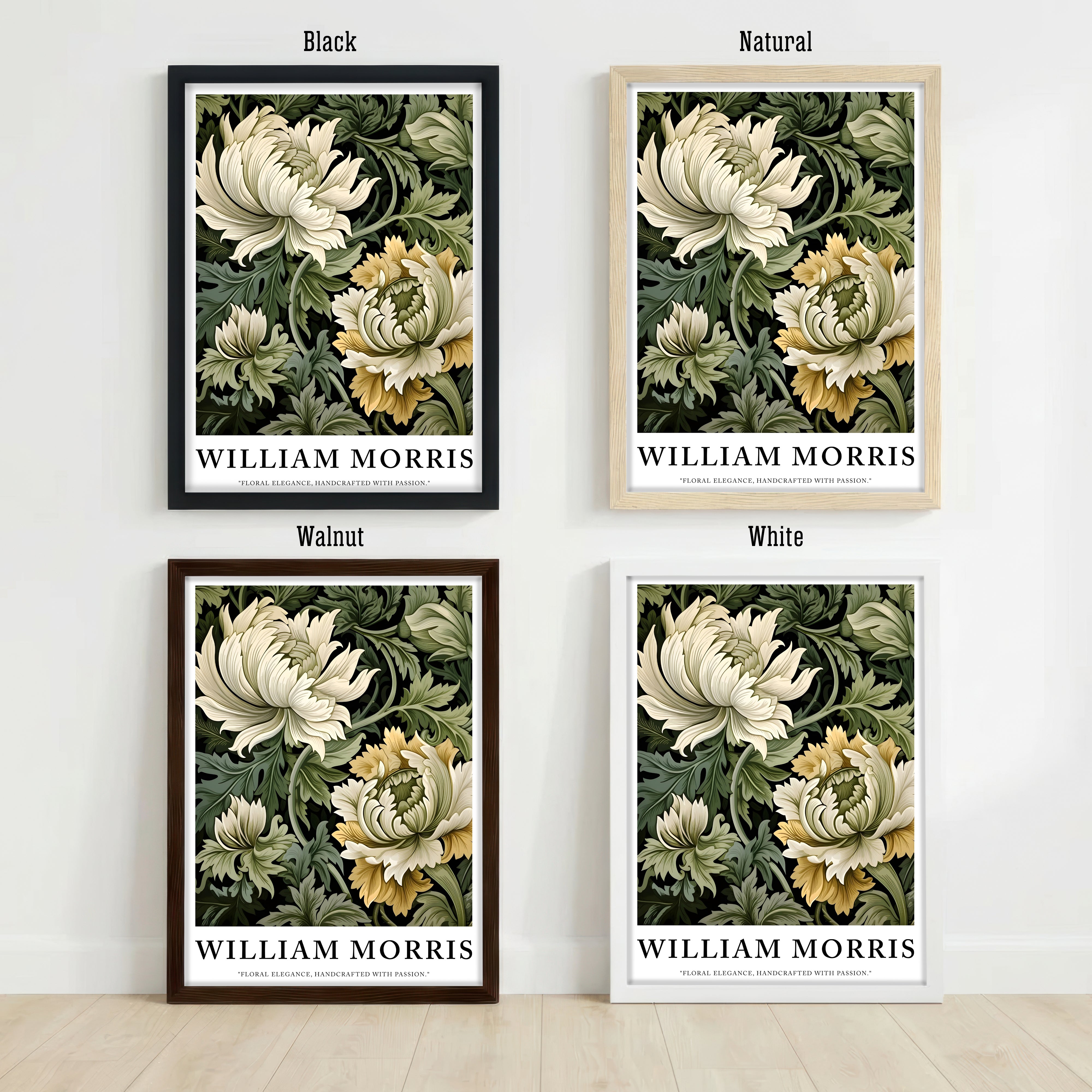 William Morris Inspired Floral Art Print