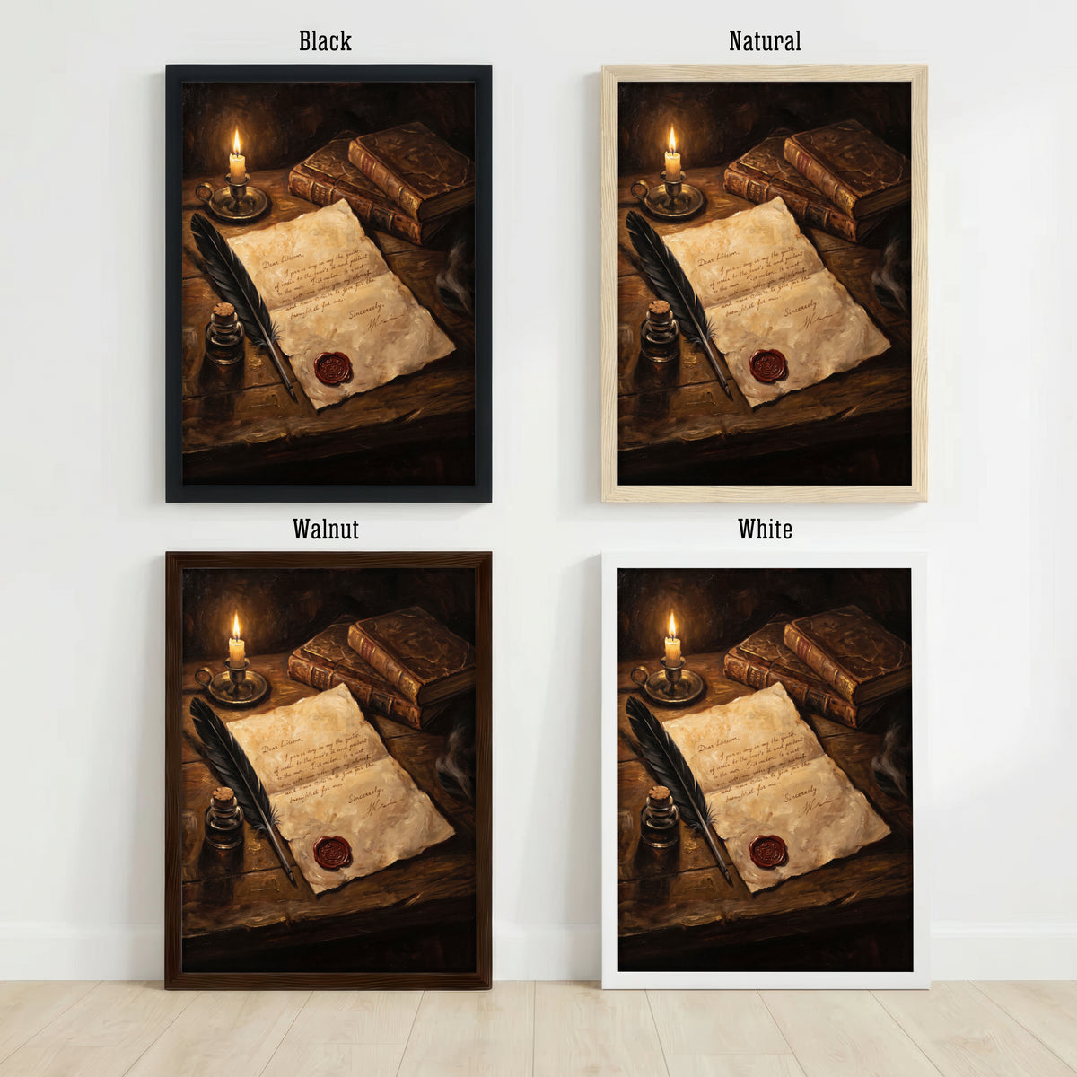 Dark Academia Letter Writing Art Print