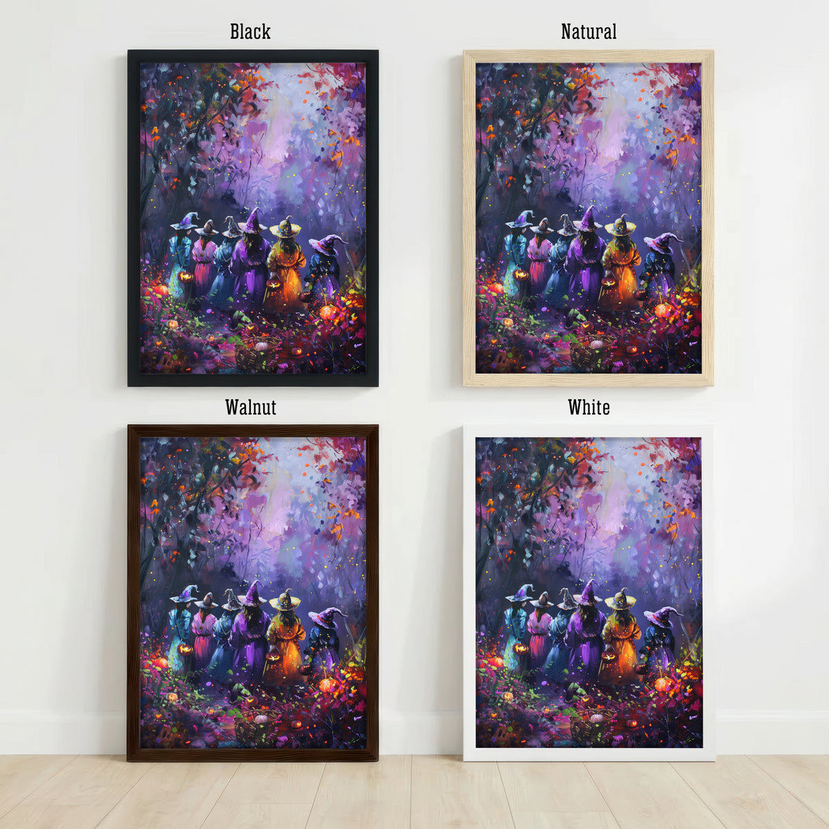 Whimsical Witch Gathering Art Print