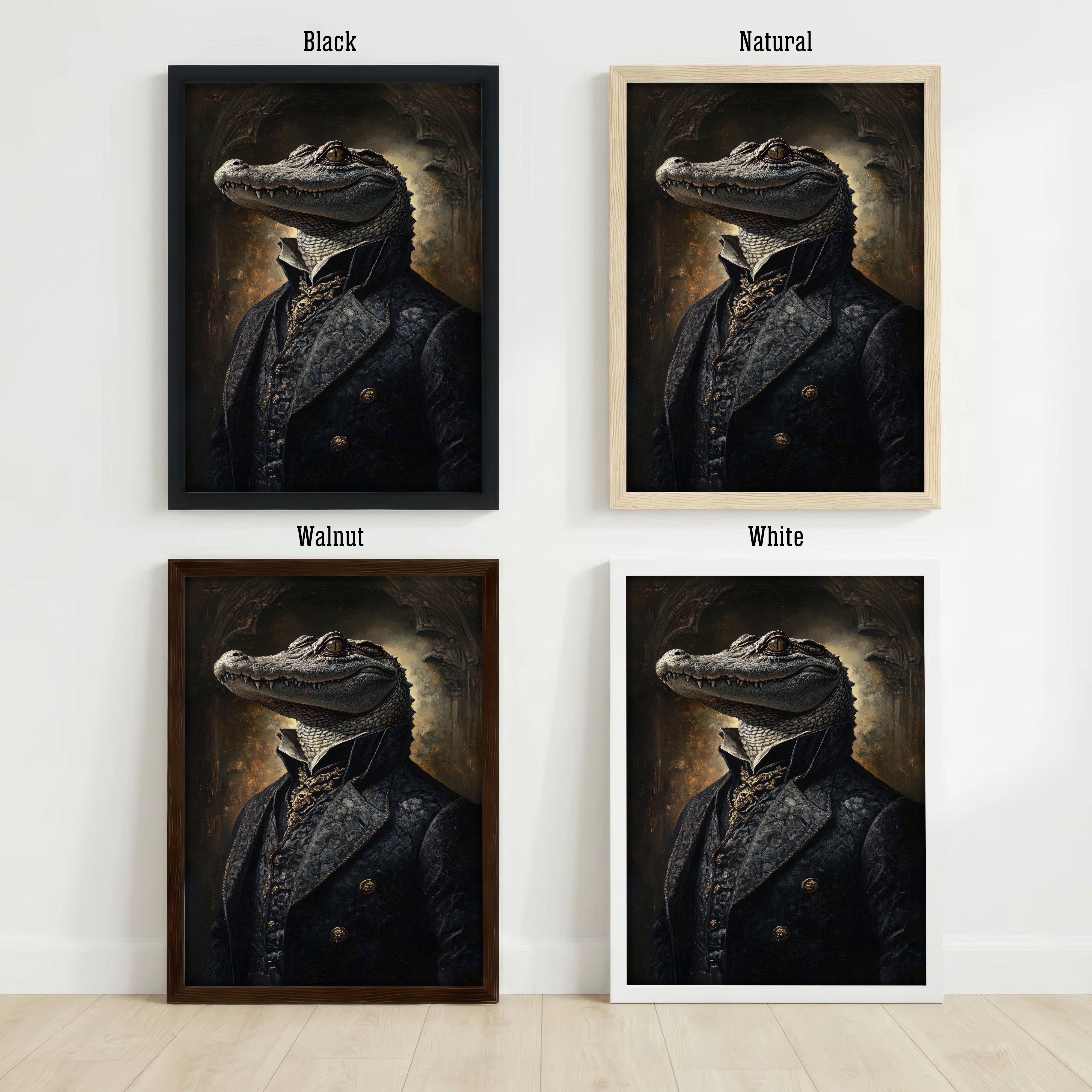 Victorian Crocodile Art Print