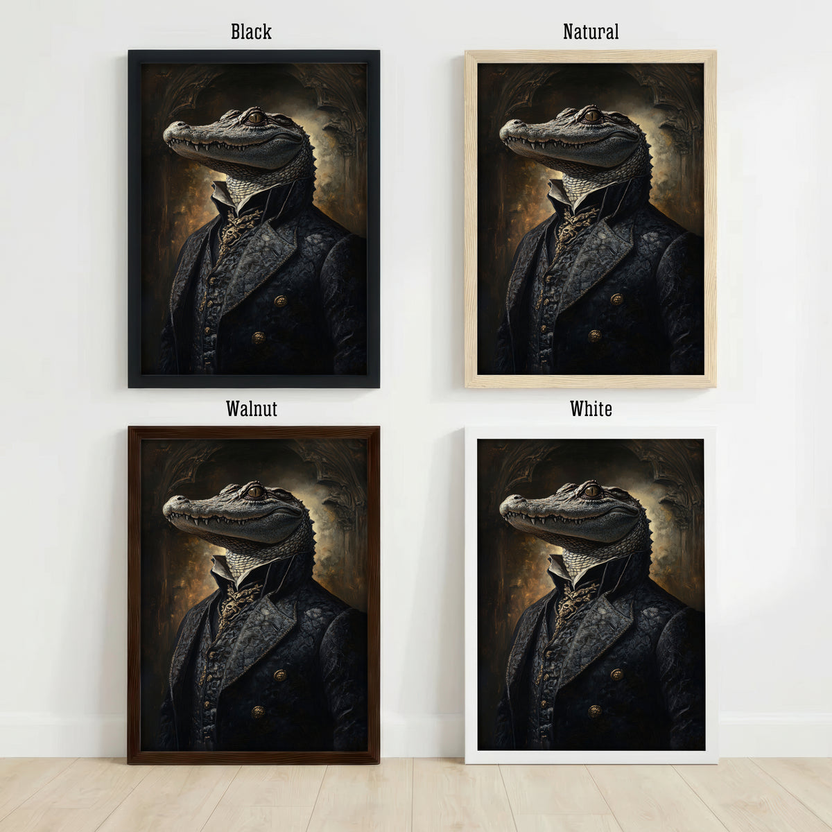 Victorian Crocodile Art Print