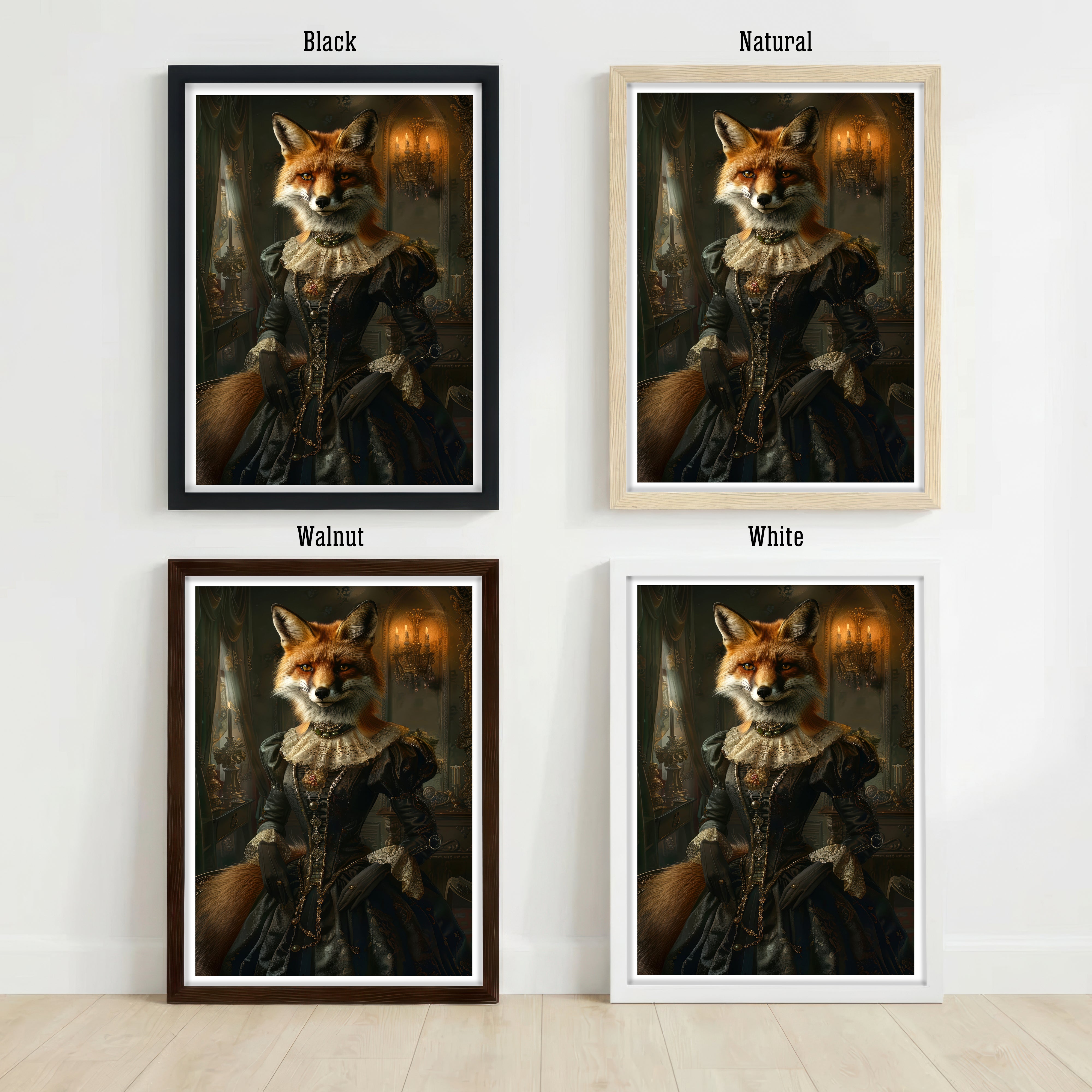 Victorian Fox Portrait Art Print