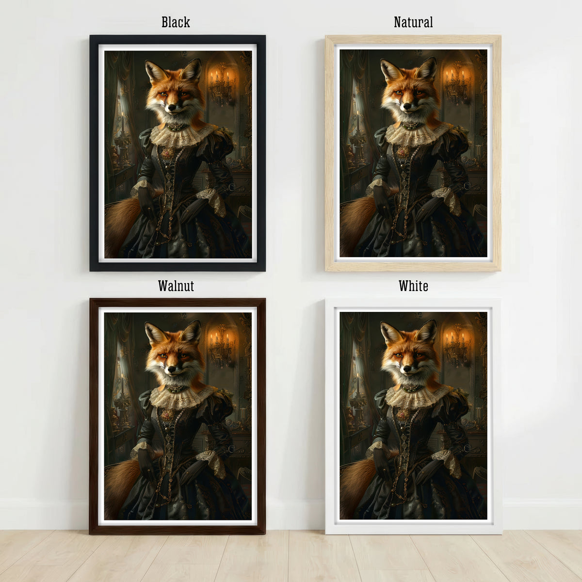 Victorian Fox Portrait Art Print