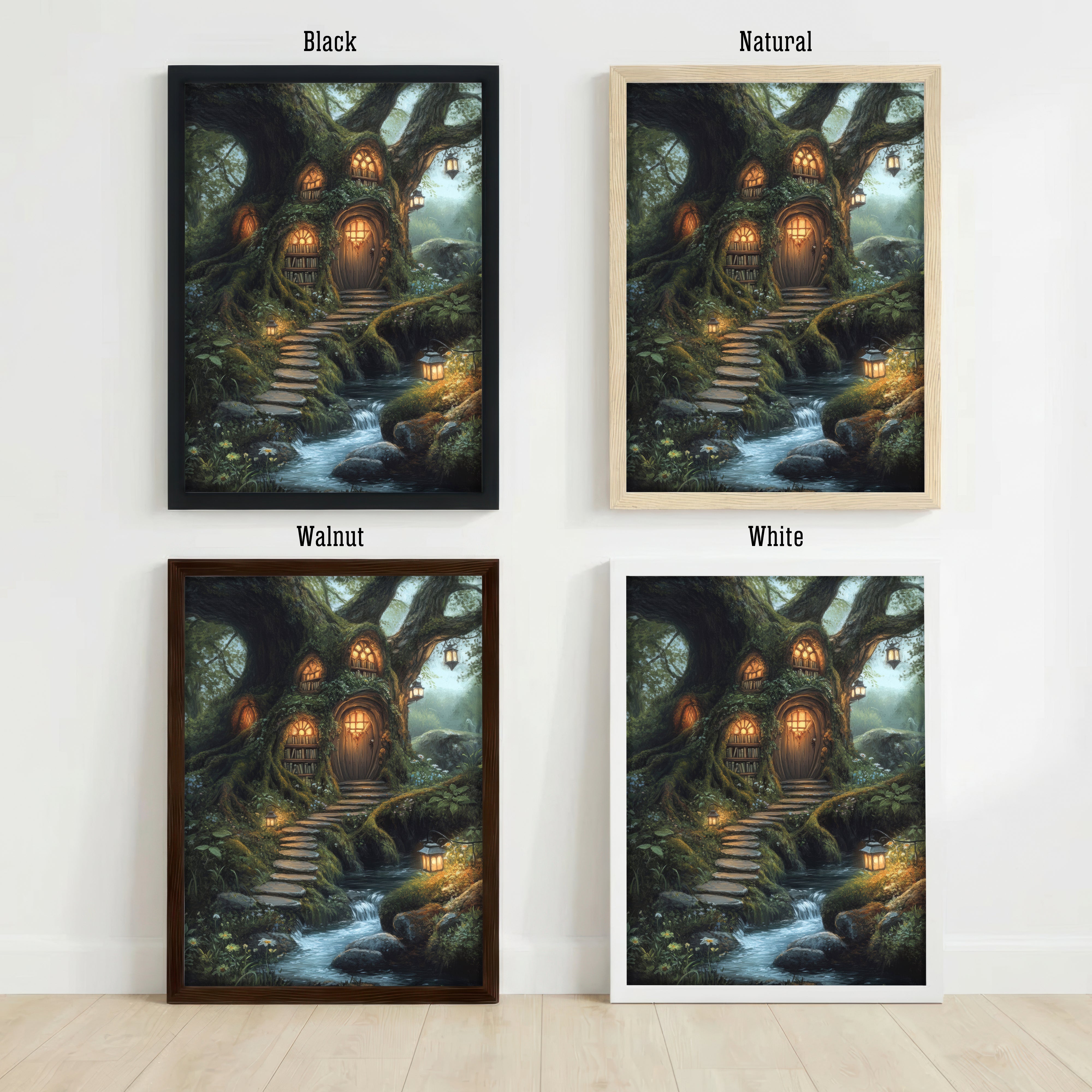 Enchanted Treehouse Woodland Art Print