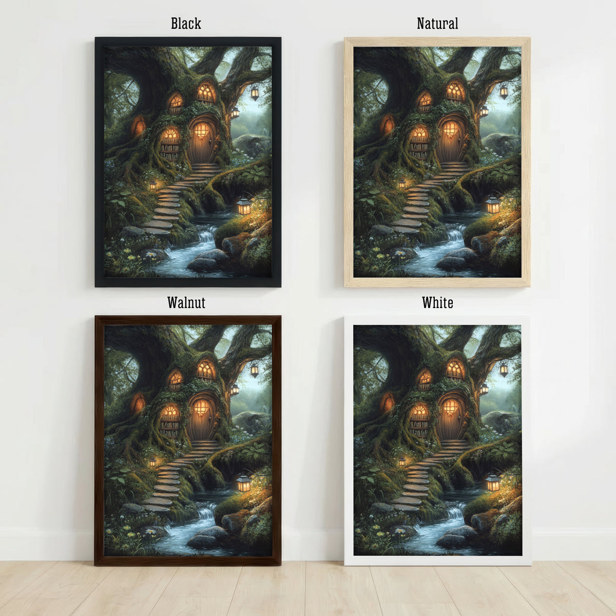 Enchanted Treehouse Woodland Art Print