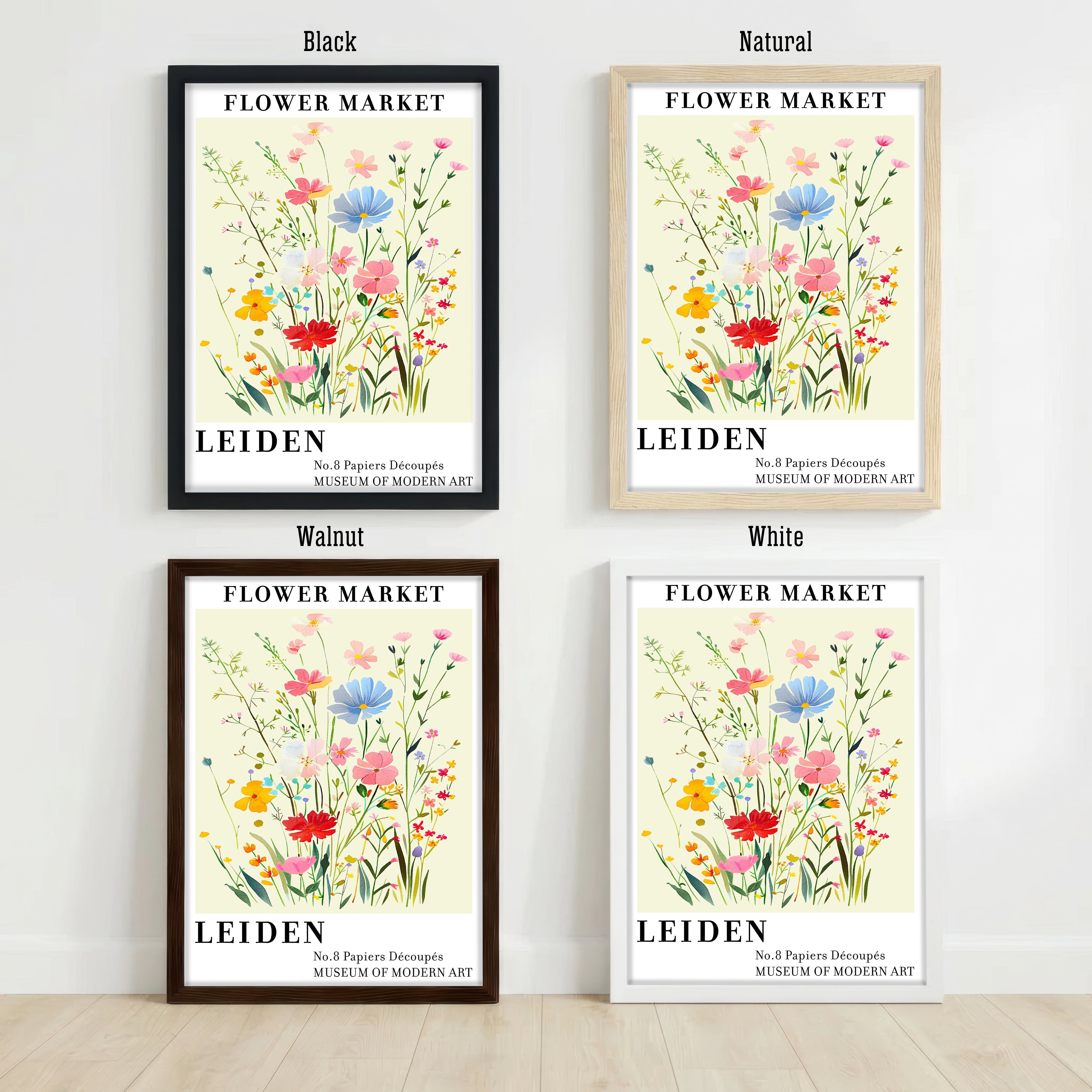 Leiden Flower Market Botanical Art Print