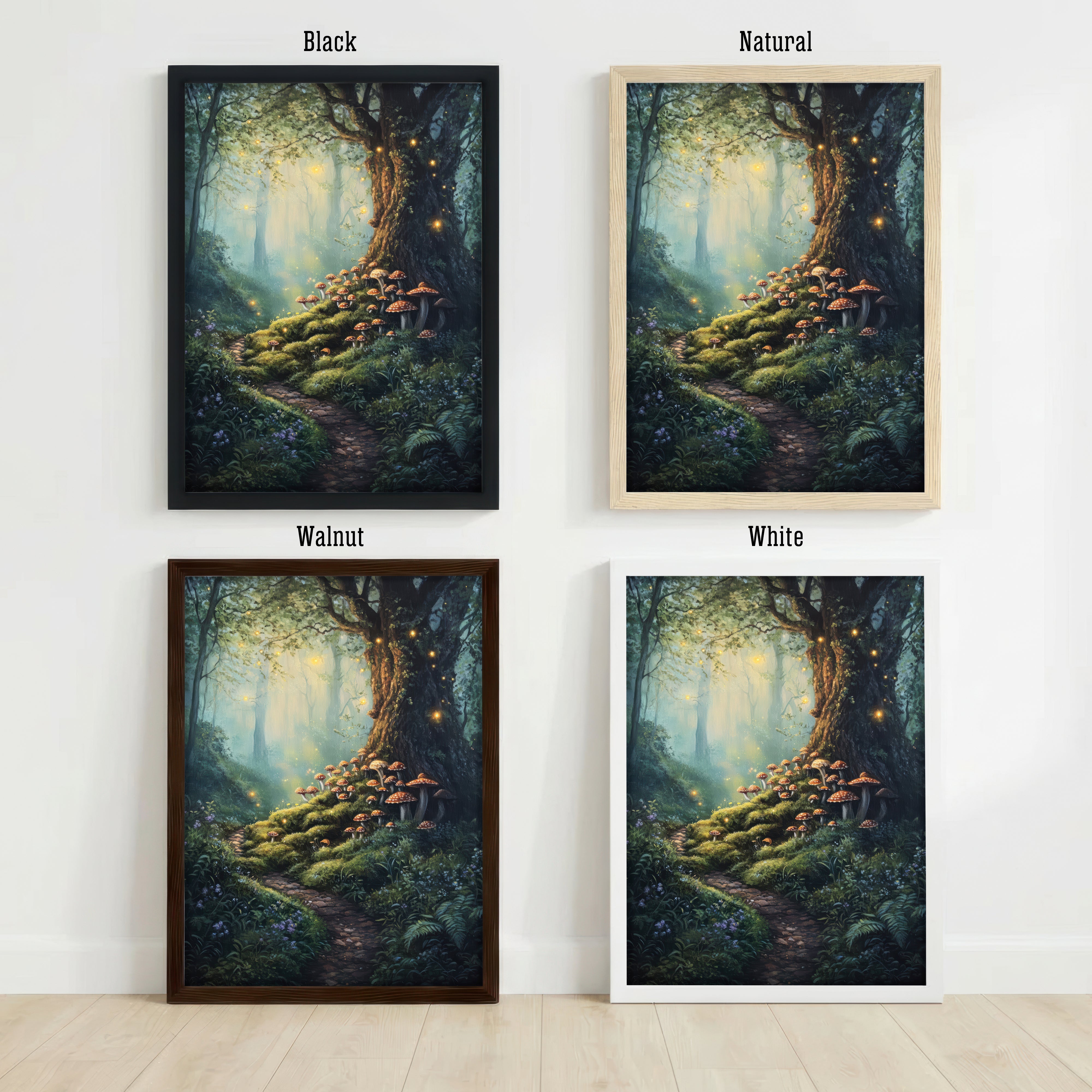 Enchanted Mushroom Forest Art Print