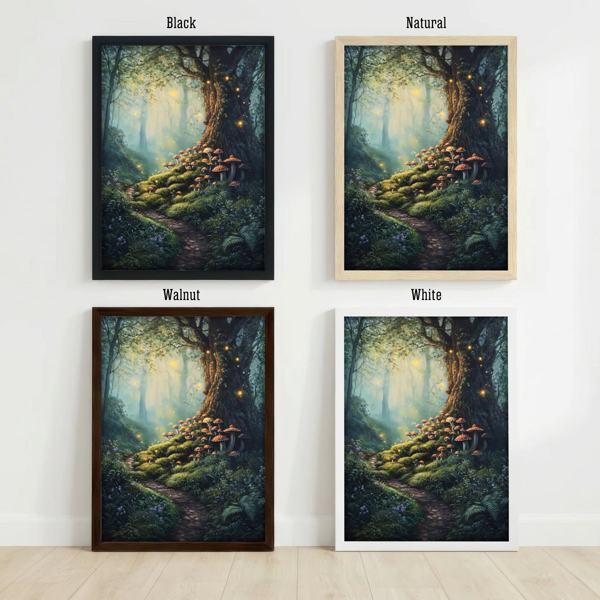 Enchanted Mushroom Forest Art Print