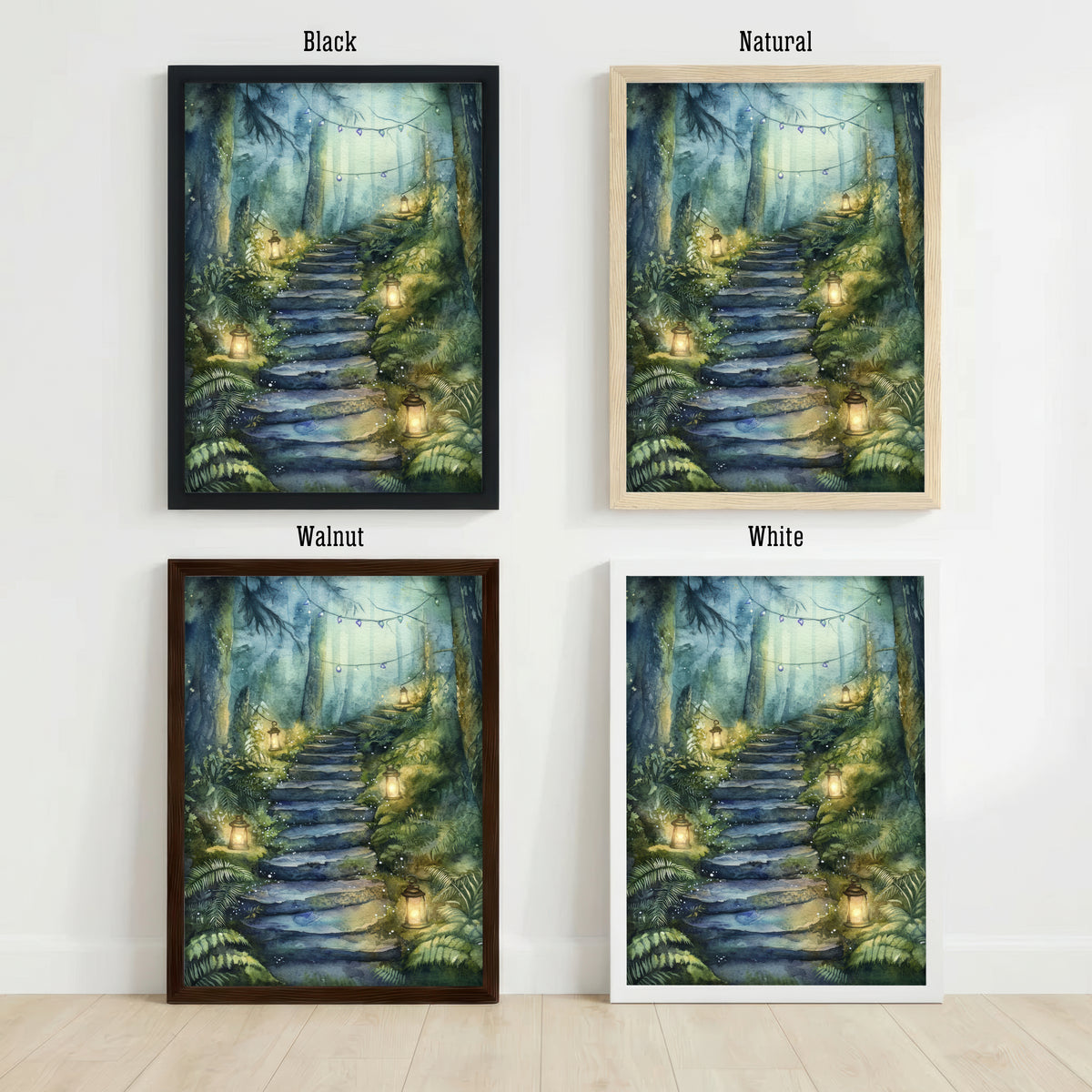 Enchanted Forest Lantern Art Print