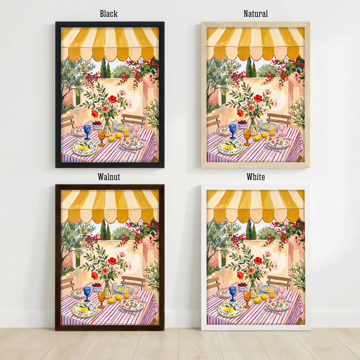 Mediterranean Garden Table Art Print