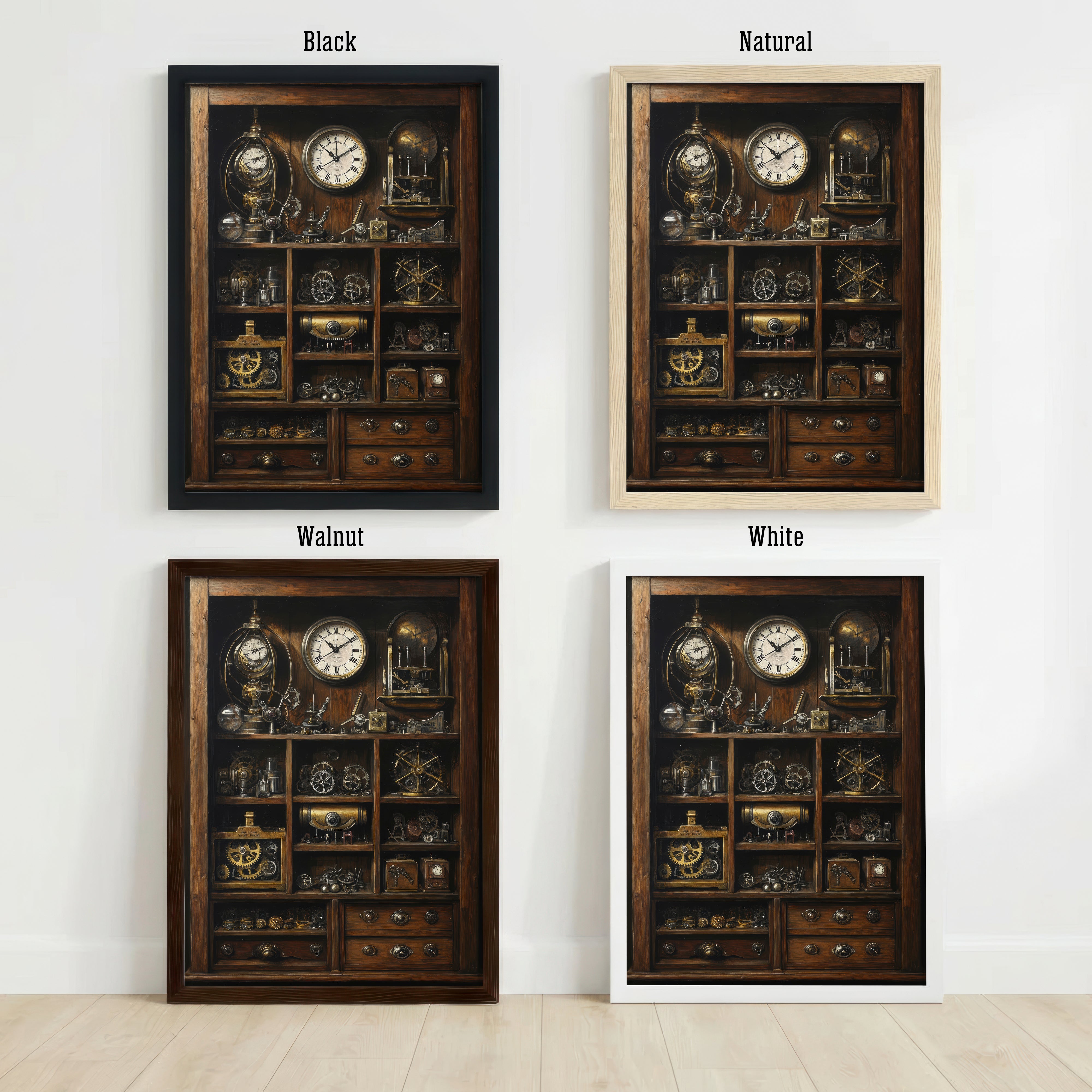 Antique Clockmaker Cabinet Art Print