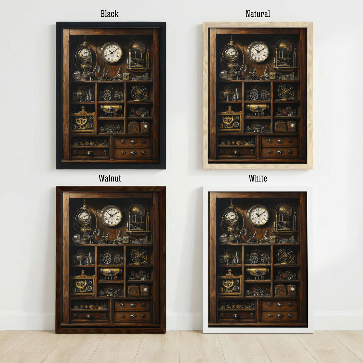 Antique Clockmaker Cabinet Art Print