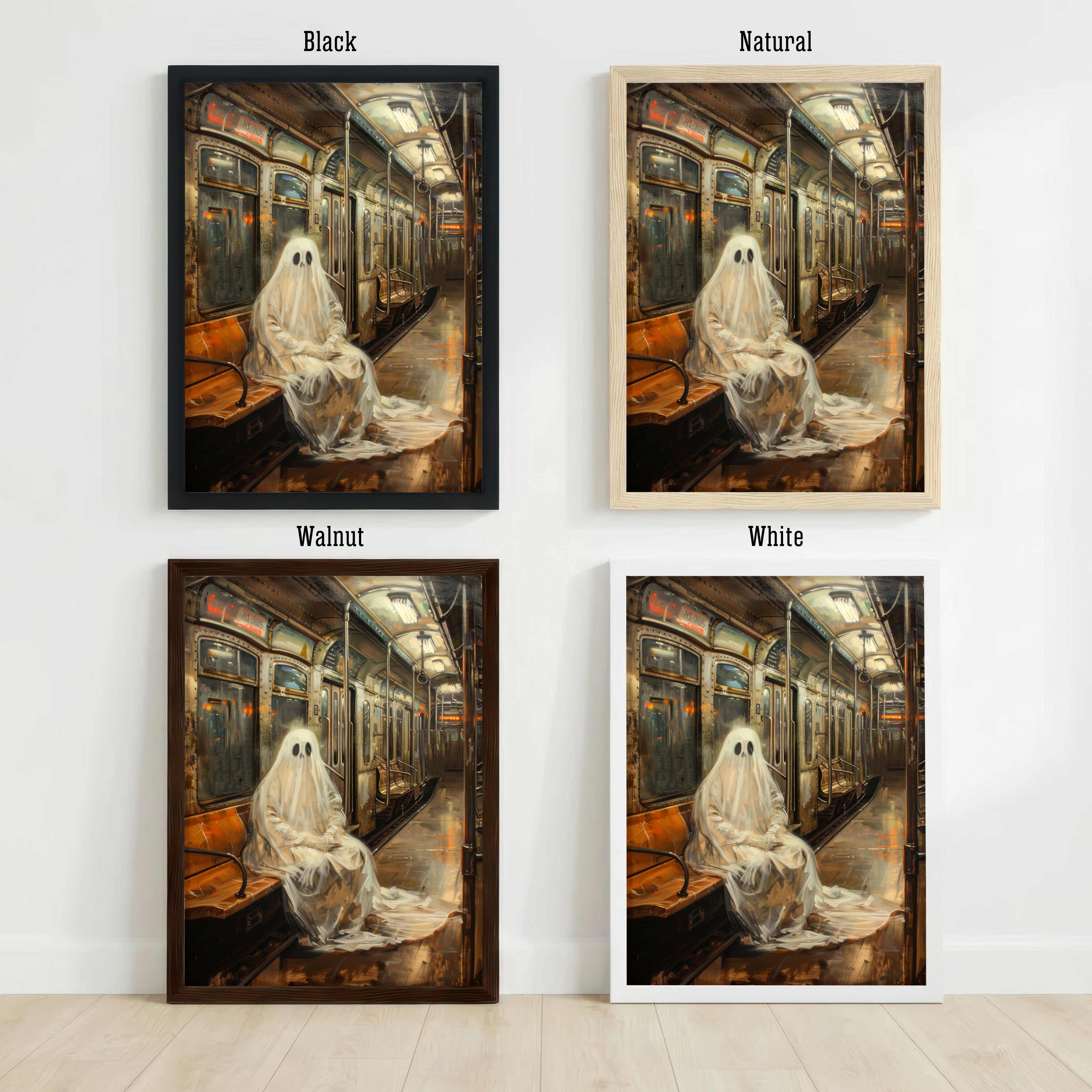 Ghost on the Subway Art Print