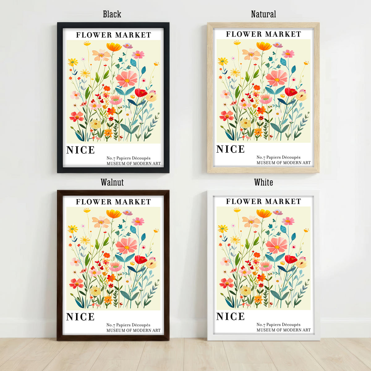 Flower Market Cut Paper Art Print