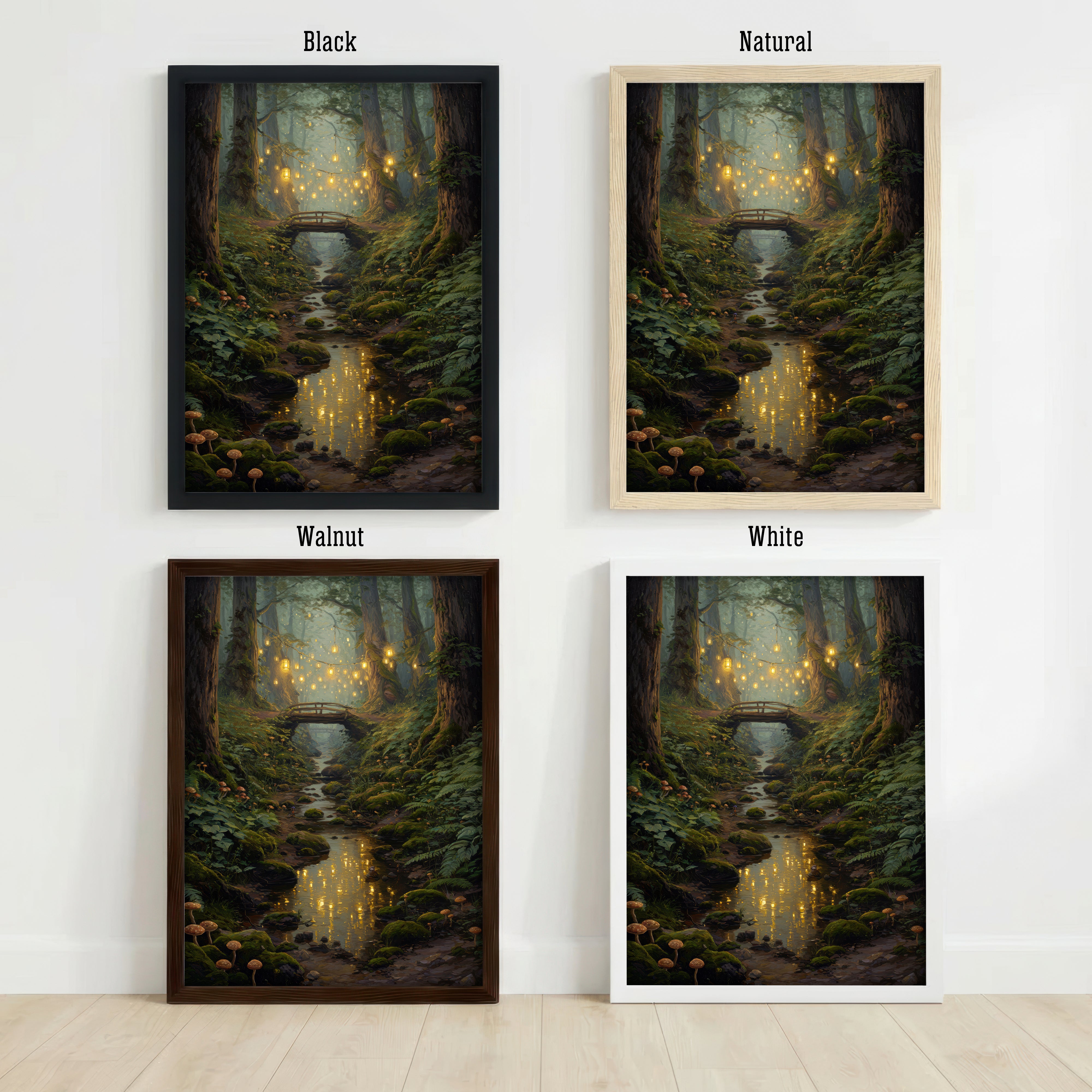 Enchanted Forest Lantern Art Print