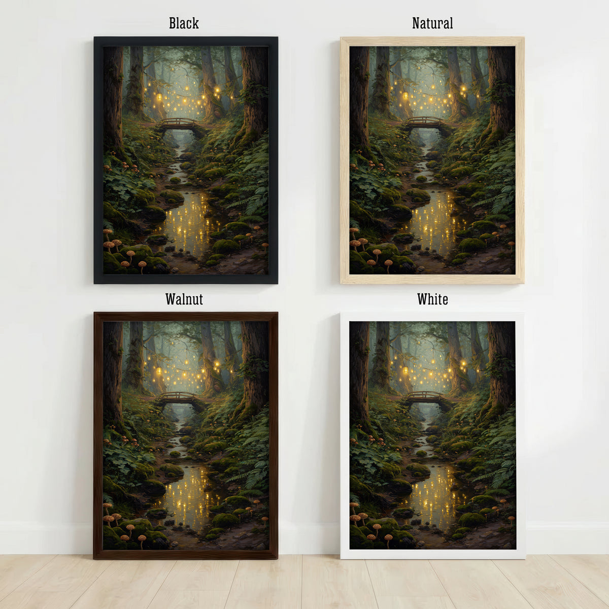 Enchanted Forest Lantern Art Print