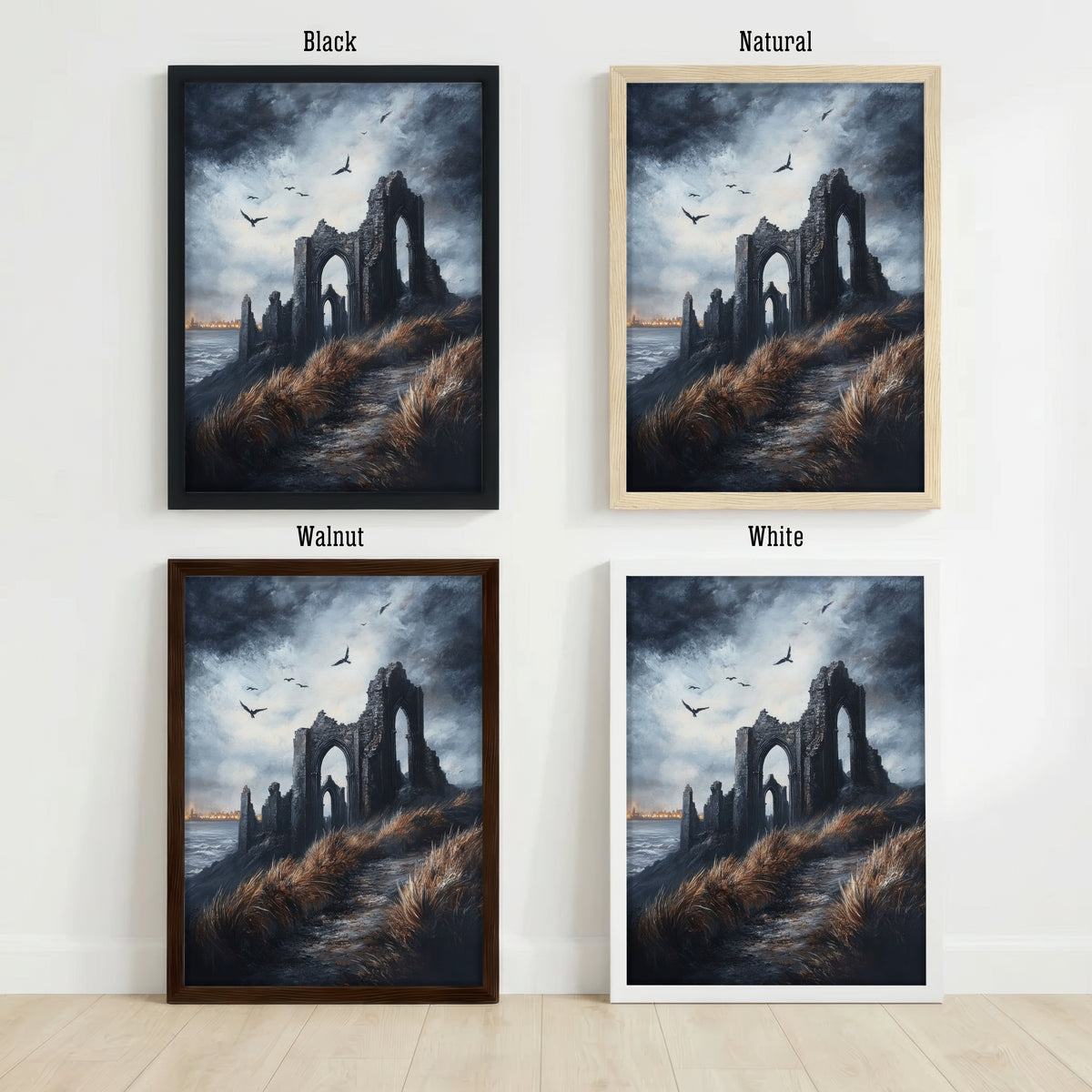 Gothic Coastal Ruins Art Print