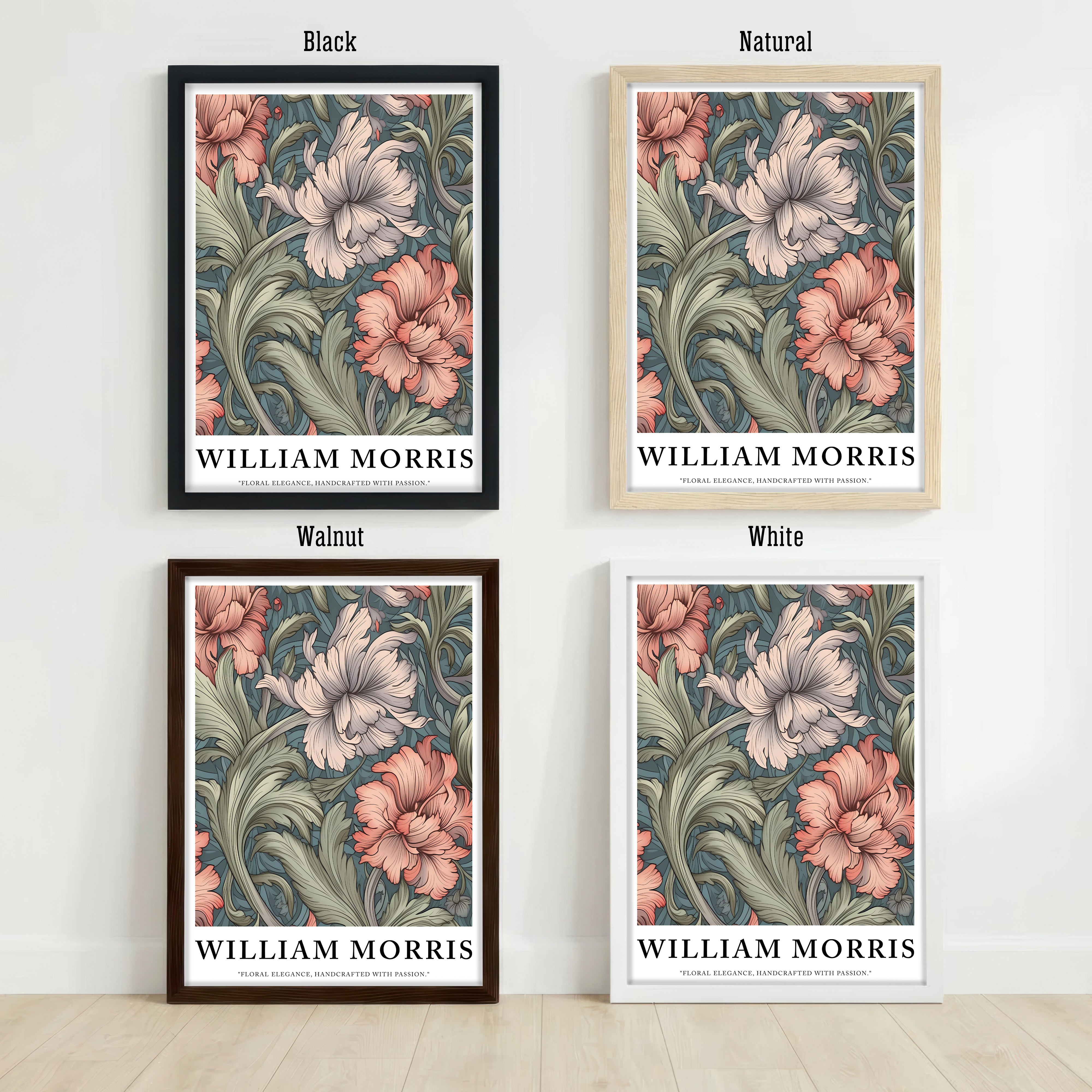 William Morris Inspired Floral Art Print