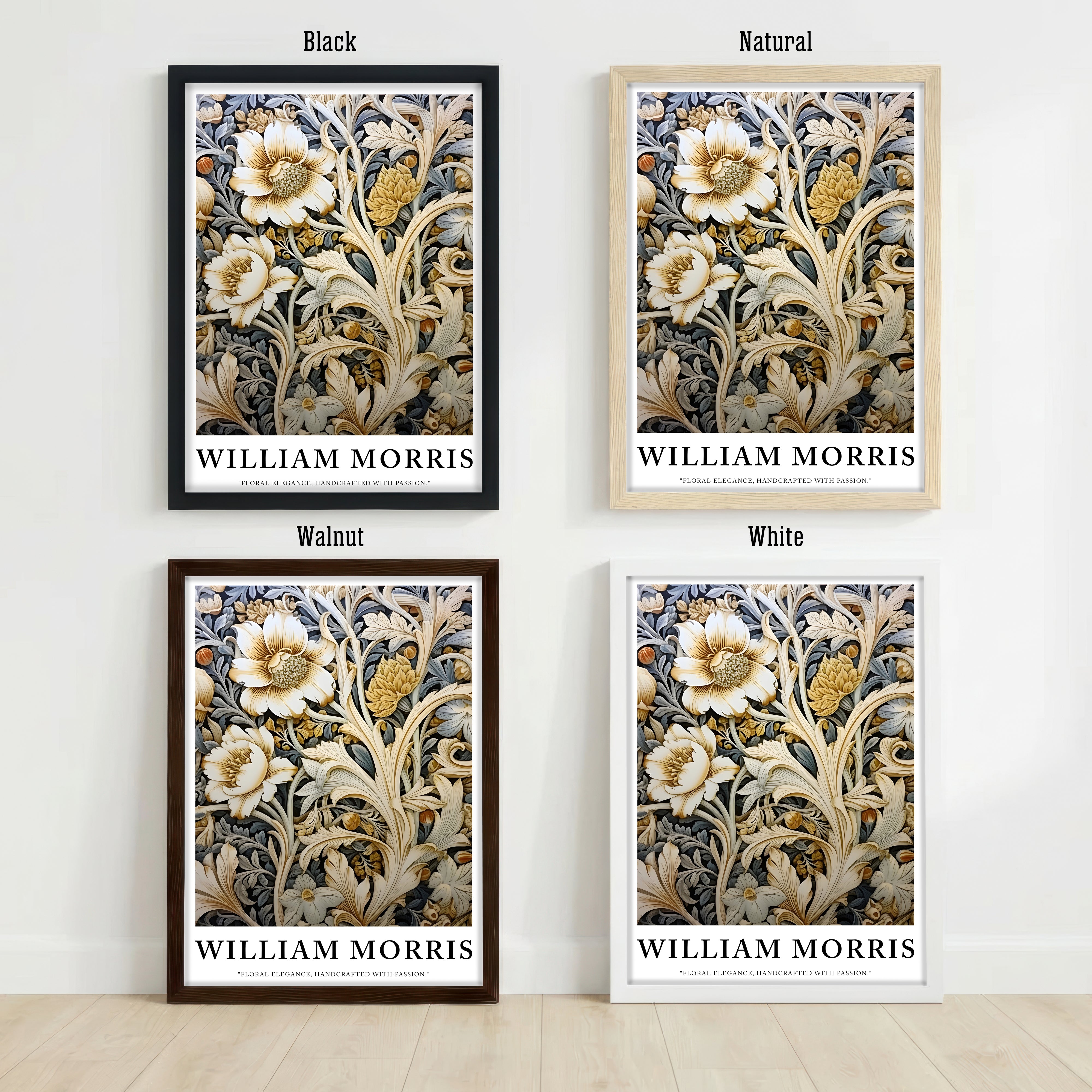 William Morris Inspired Floral Art Print