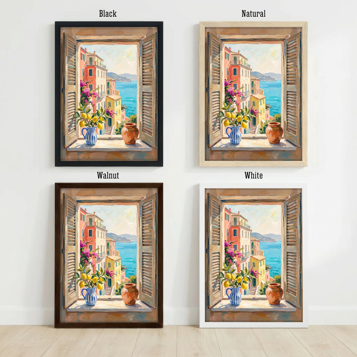 Mediterranean Window Seascape Art Print
